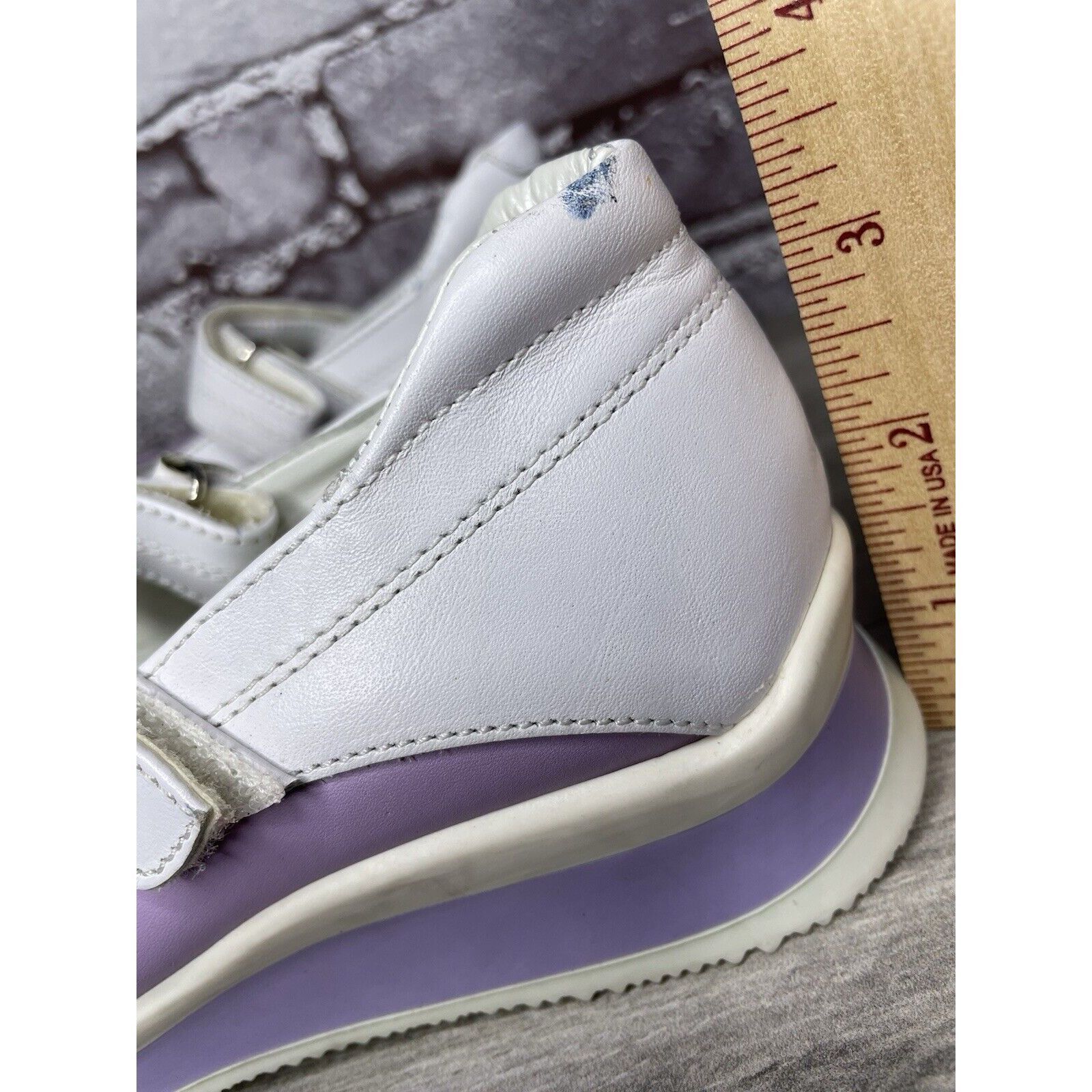 Other Halogen Purple Leather White MaryJane Strap Wedge Comfort Sh Size US 6 / IT 36 - 14 Thumbnail