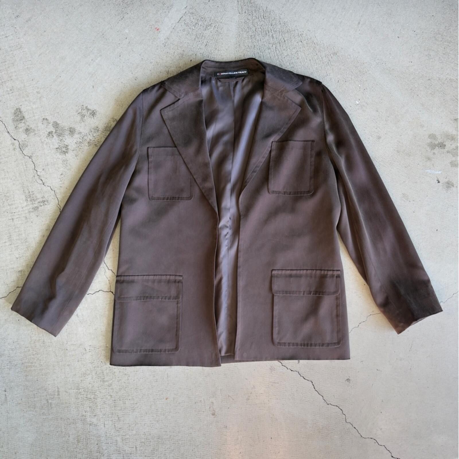 Other Ellen Tracy / Faux Suede Open Front Blazer / Brown Size XS / US 0-2 / IT 36-38 - 1 Thumbnail