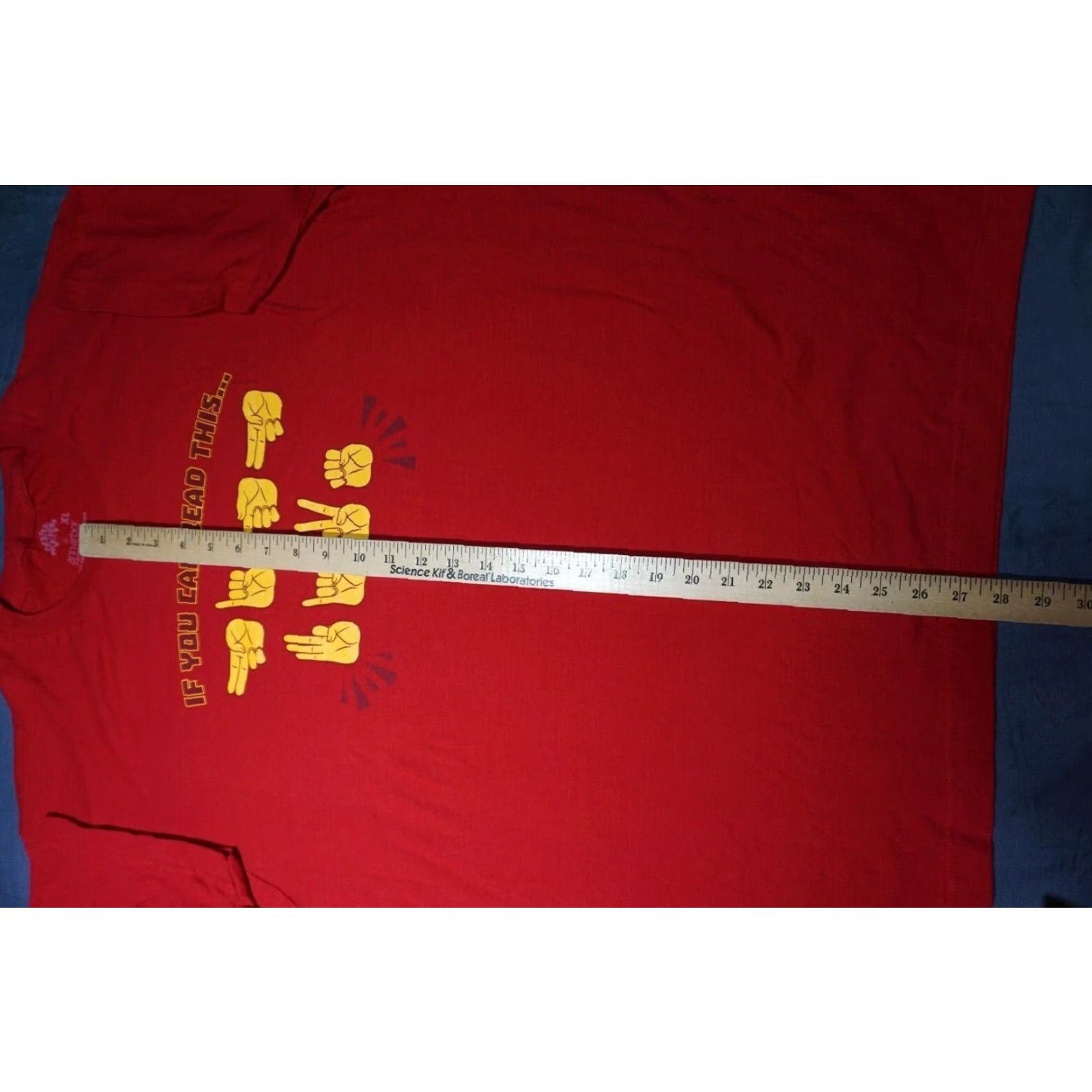 Vintage SIGN LANGUAGE If You Can Read This HIGH FIVE Men XL T-Shirt NEW Size US XL / EU 56 / 4 - 5 Thumbnail