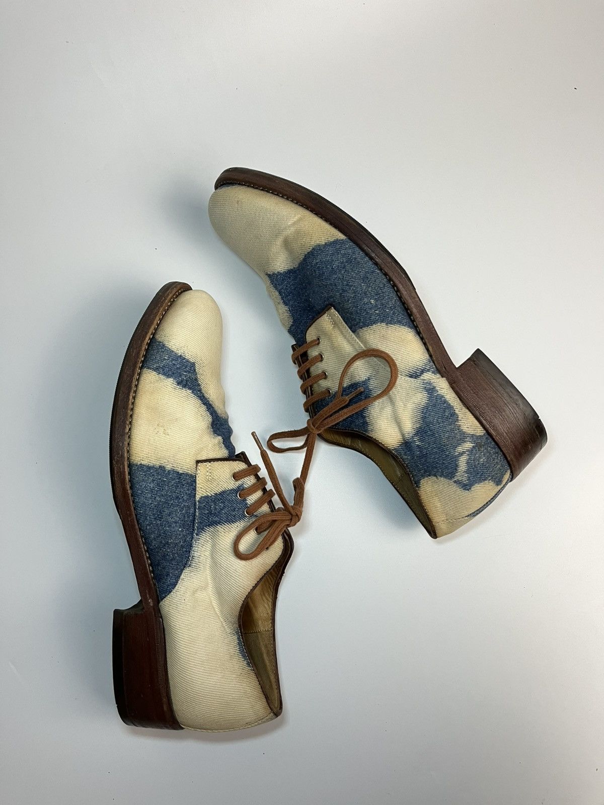 Dries Van Noten Dries Van Noten SS11 Archival Bleached Denim Derby Shoes Size US 9 / EU 42 - 12 Thumbnail