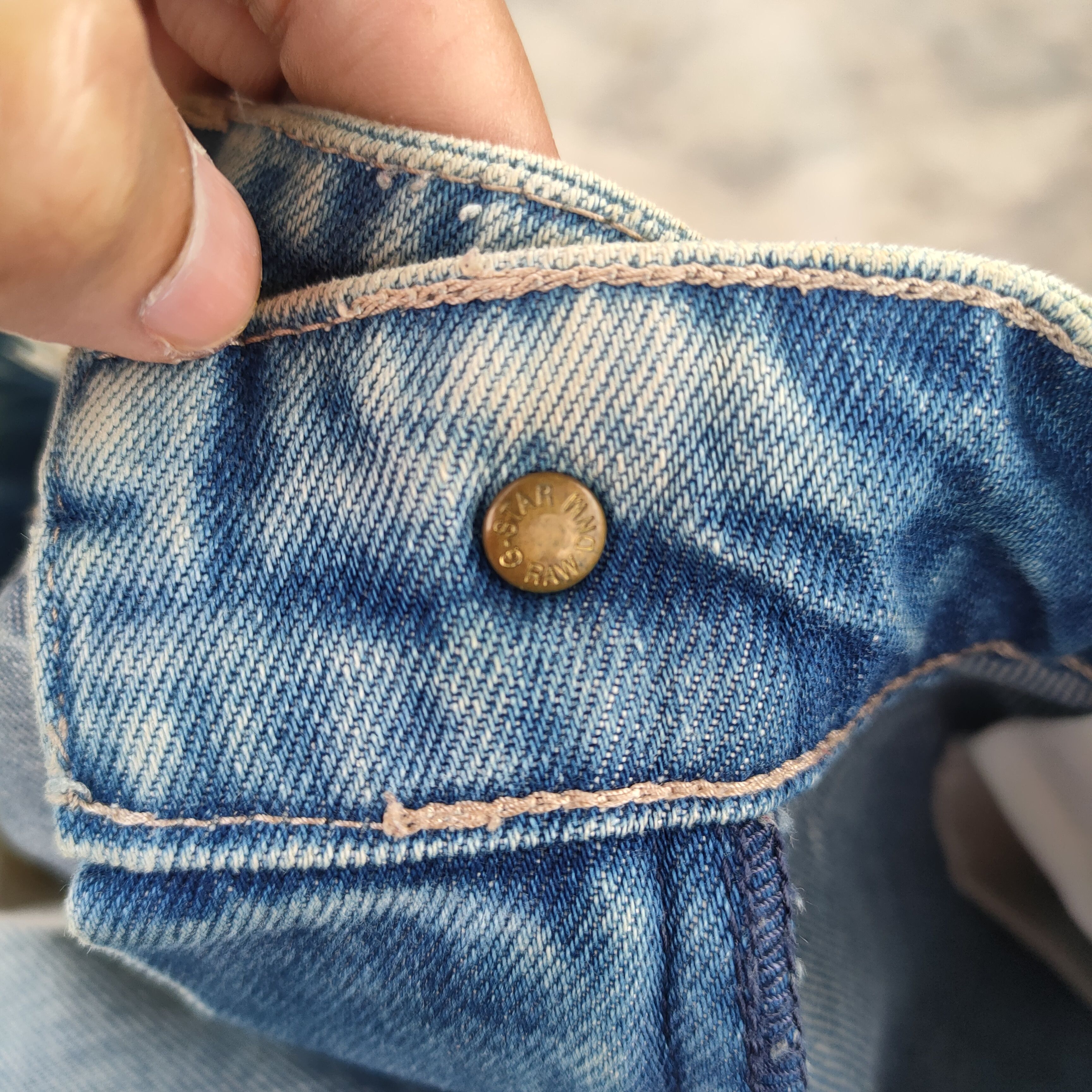 VTG GSTAR RAW FADED RUSTY MUD WASH DENIM JEANS PANTS