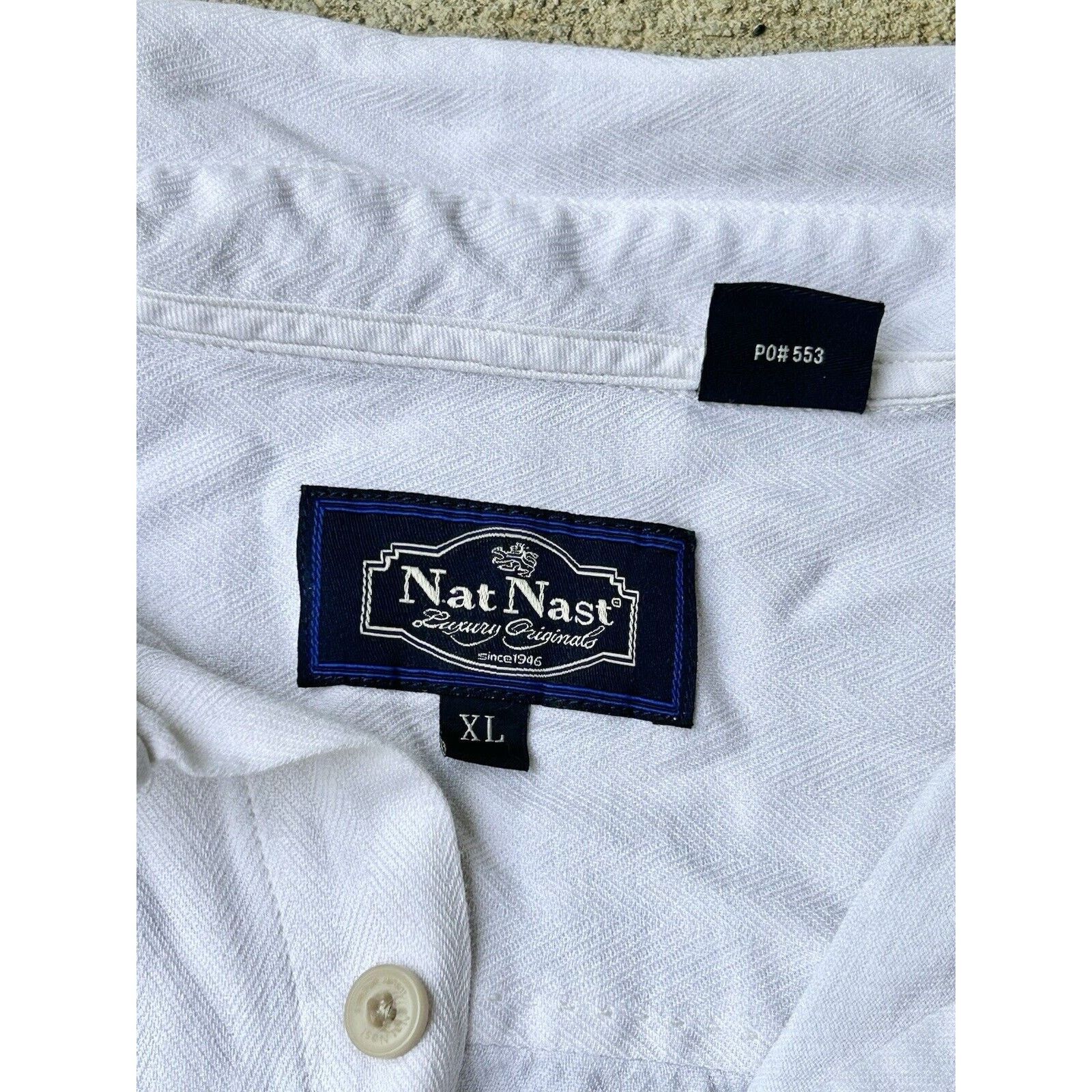 Nat Nast nat nast shirt mens xl Short Sleeve Ivory, 70 Silk/30 Cotton Size US XL / EU 56 / 4 - 4 Thumbnail