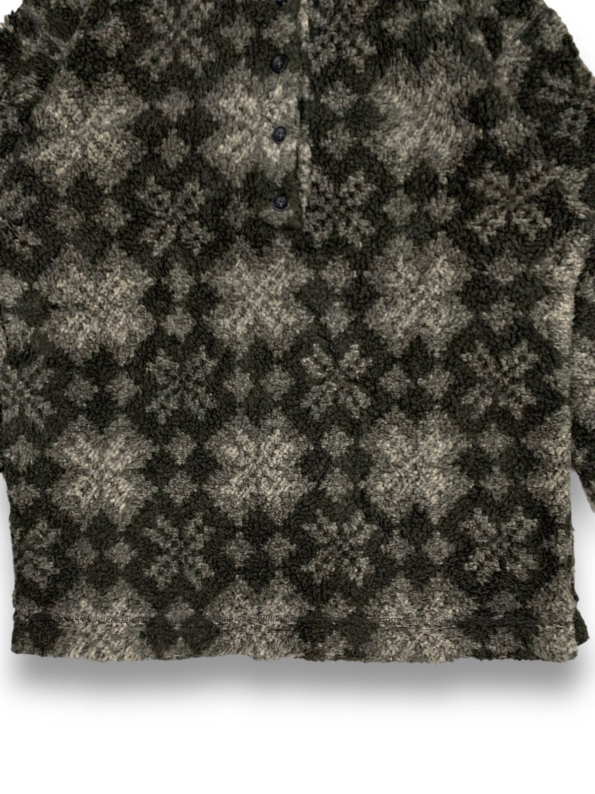 L.L. Bean Vintage 80s L.L.Bean Half Button Snowflake Fleece Sweatshirt Size US M / EU 48-50 / 2 - 7 Thumbnail