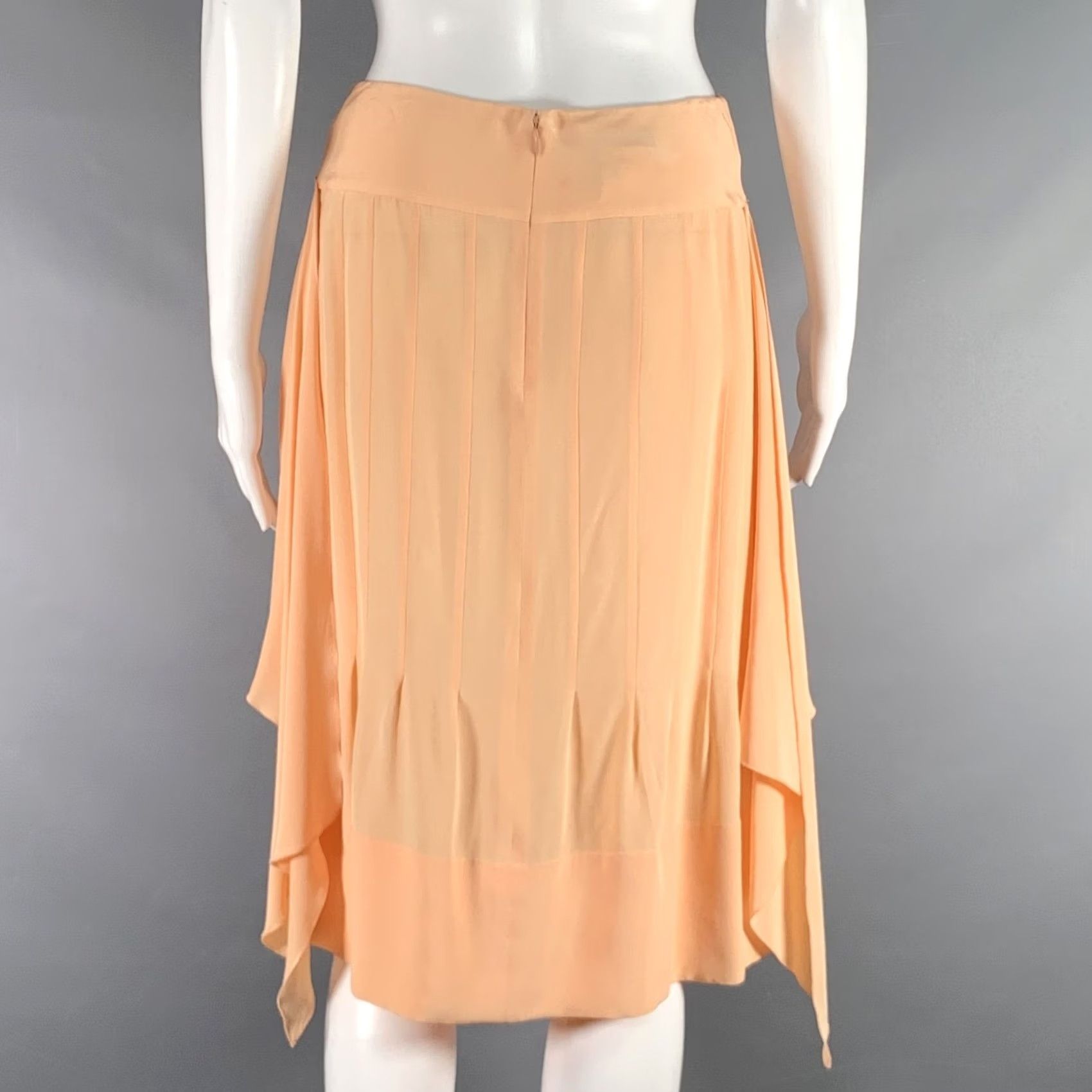 Chanel CHANEL Skirt Orange Sorbet Silk Layered 4 Size 27" / US 4 / IT 40 - 3 Thumbnail