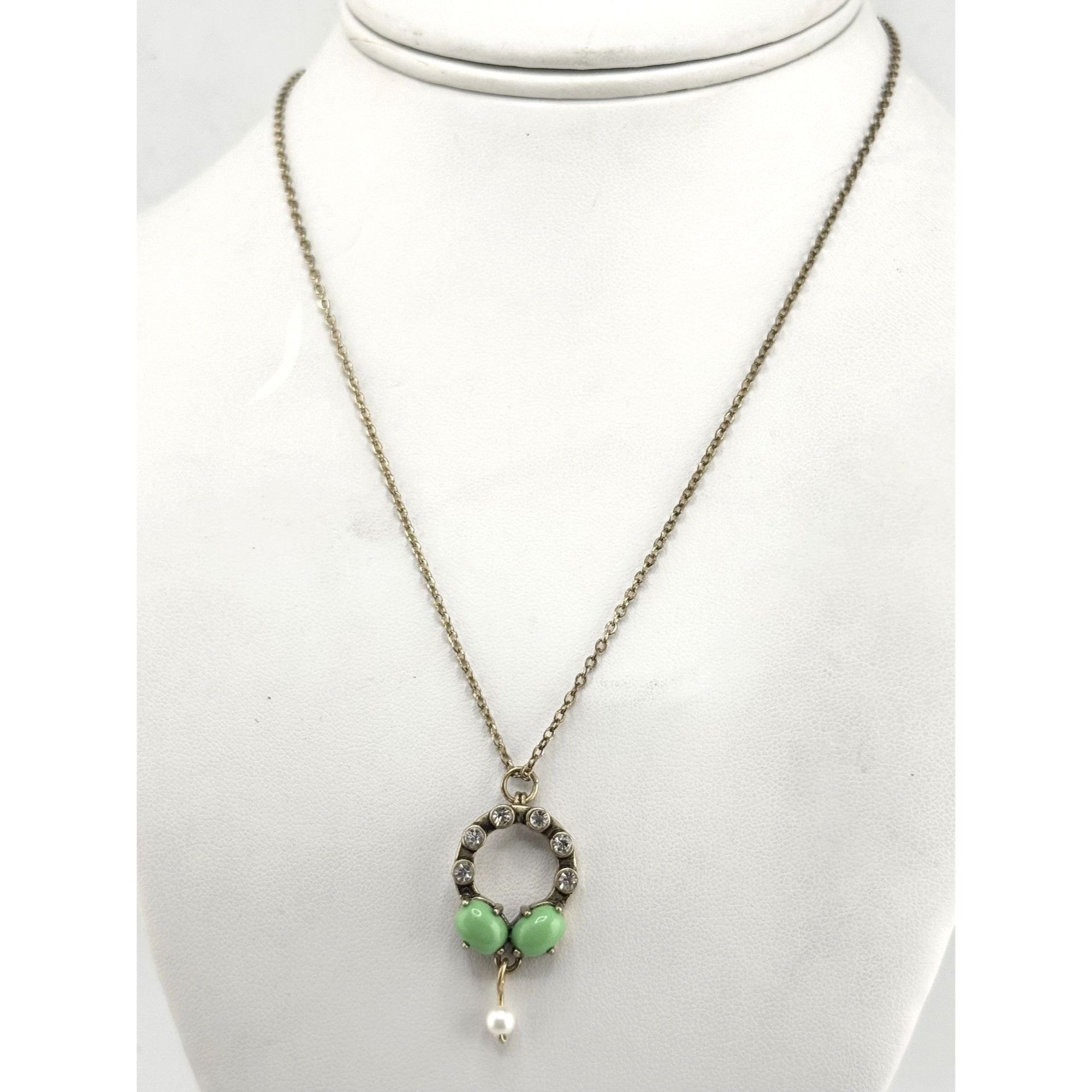 Vintage Vintage estate rhinestone gold filled charm necklace Size ONE SIZE - 6 Thumbnail