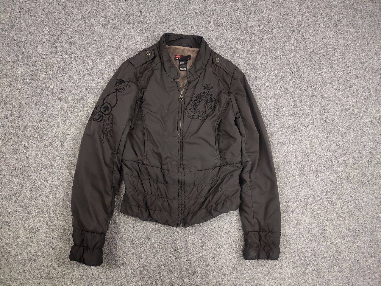 Diesel Archive Rare Vintage 00's Diesel Bandits Cropped Logo Jacket Size S / US 4 / IT 40 - 3 Thumbnail