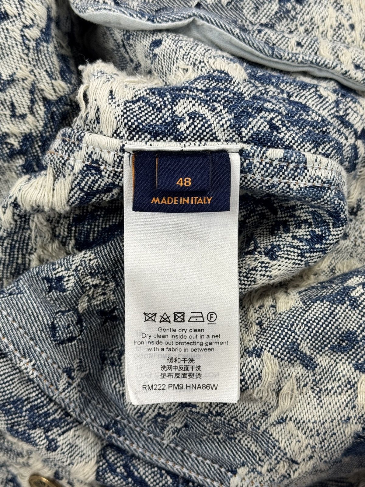Louis Vuitton x Virgil Abloh 2022 Floral Distressed Denim Jacket Size US M / EU 48-50 / 2 - 10 Thumbnail
