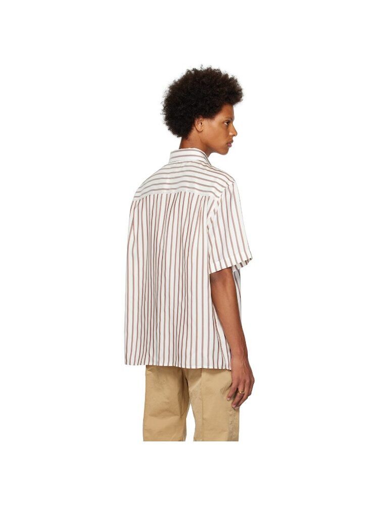 Bottega Veneta o1lv12m1024 Short-Sleeved Silk Bicolor Striped Shirt Size US S / EU 44-46 / 1 - 3 Thumbnail