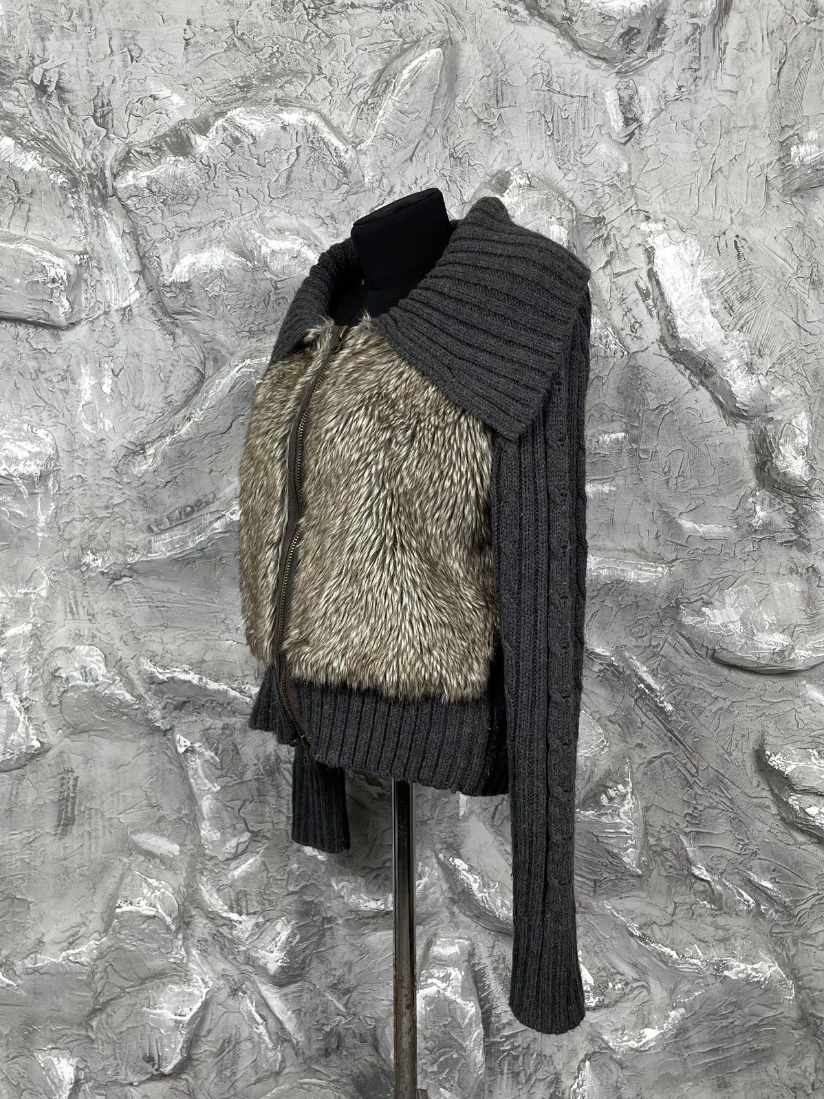 If Six Was Nine Y2K Fur Zip Jacket Japanese LGB Hysteric Glamour Grunge Vibe Size US S / EU 44-46 / 1 - 2 Thumbnail