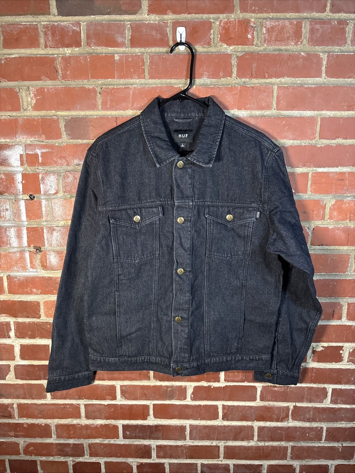 Huf HUF Worldwide 2002 Denim Full Button Jean Jacket Large Size US L / EU 52-54 / 3 - 2 Thumbnail