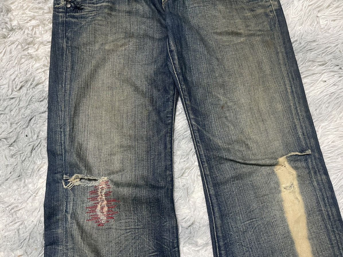 Vintage 90s YANUK FLARE DISTRESSED JEANS RARE DESIGN Size US 31 - 5 Thumbnail