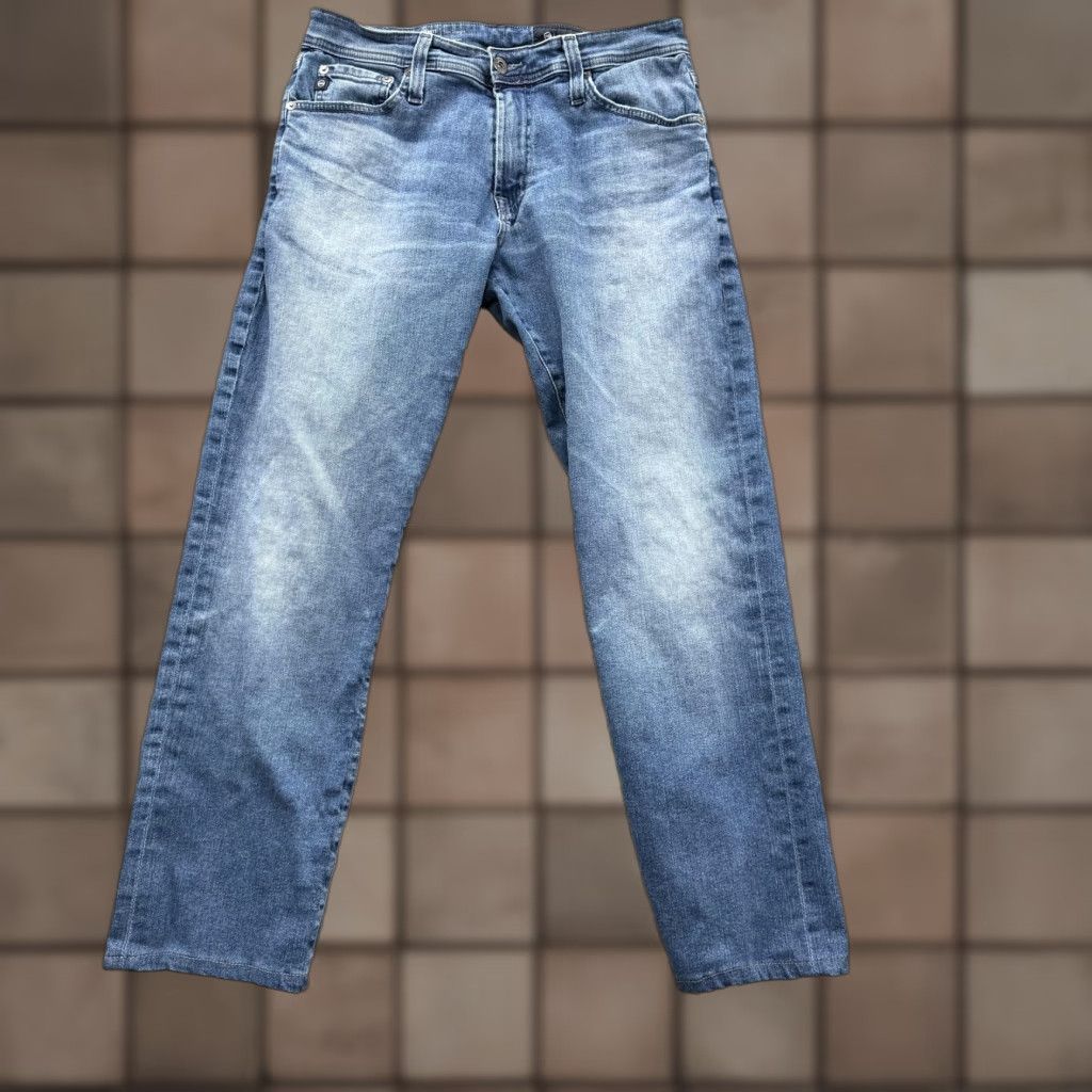 Vintage AG Adriano Goldschmied Everett Jeans Mens 29x34 Blue Slim Straight Size US 29 - 1 Thumbnail
