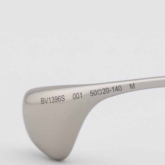 Bottega Veneta Bottega Veneta BV1396S 001 Sunglasses Silver Round Frame Size ONE SIZE - 4 Thumbnail