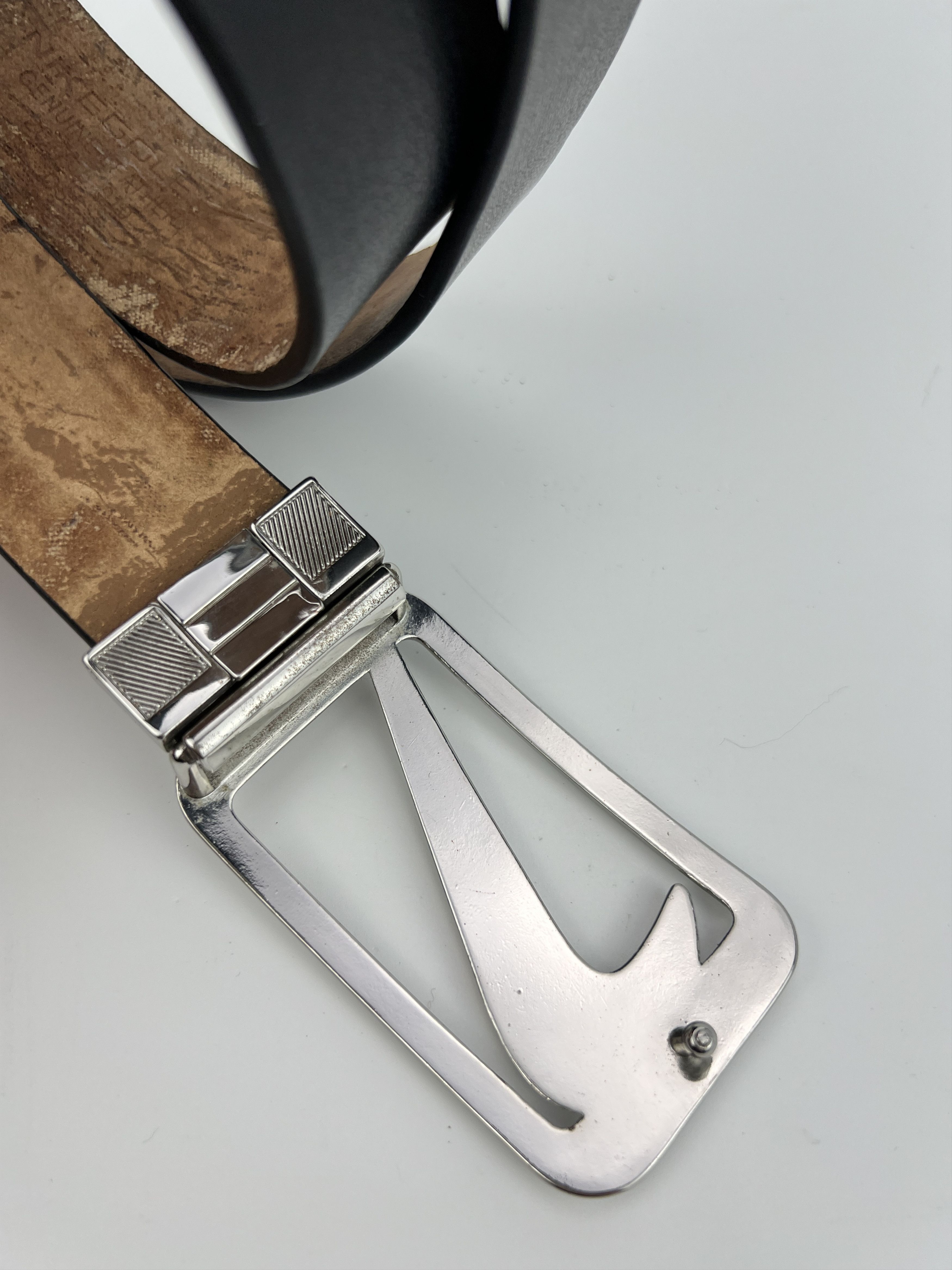 Nike Vintage Rare Nike Golf Big Metal Buckle Swoosh Logo Belt Size ONE SIZE - 5 Thumbnail