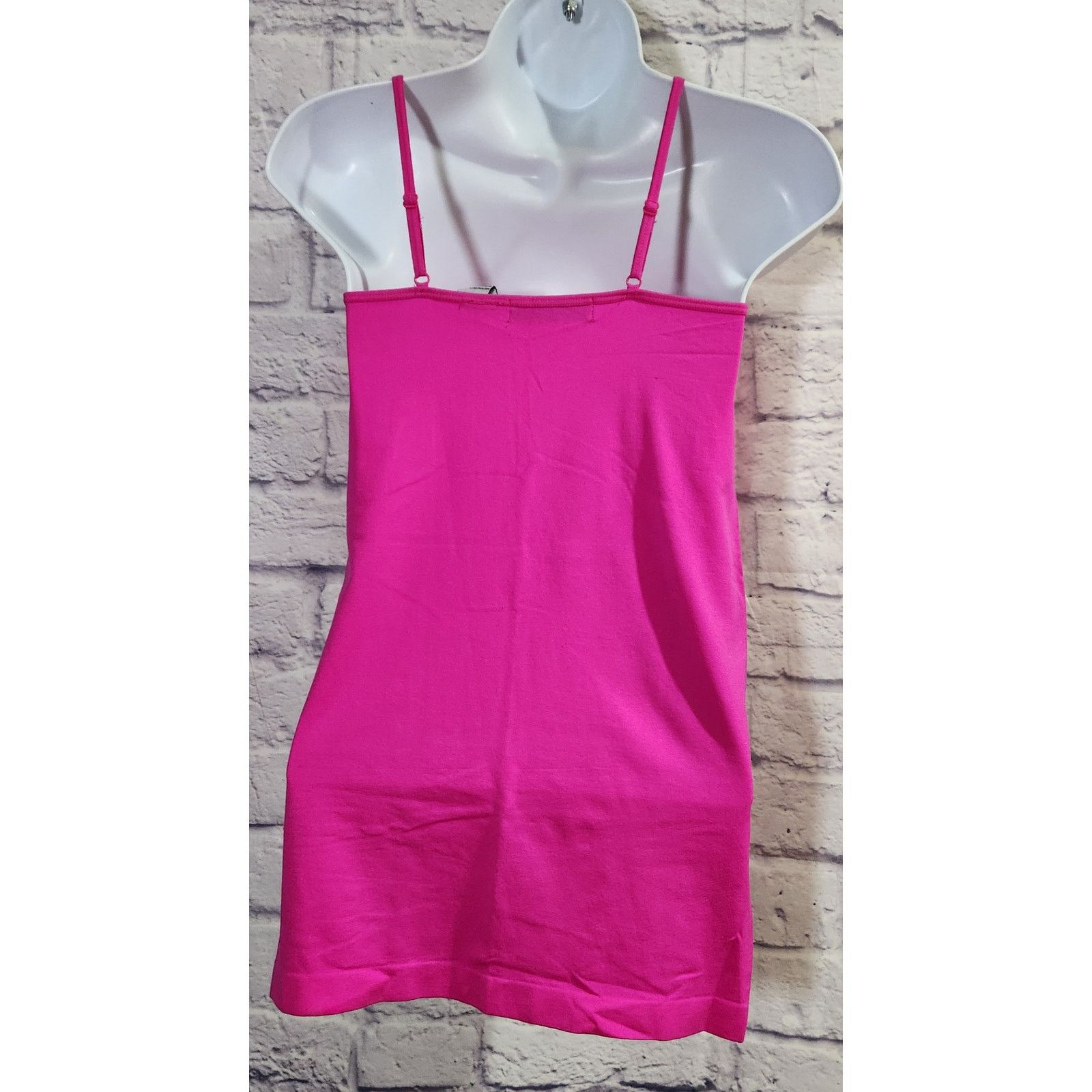 Other Words Out Fuchsia Pink Spaghetti Strap Tank Top One Size Size ONE SIZE - 3 Thumbnail