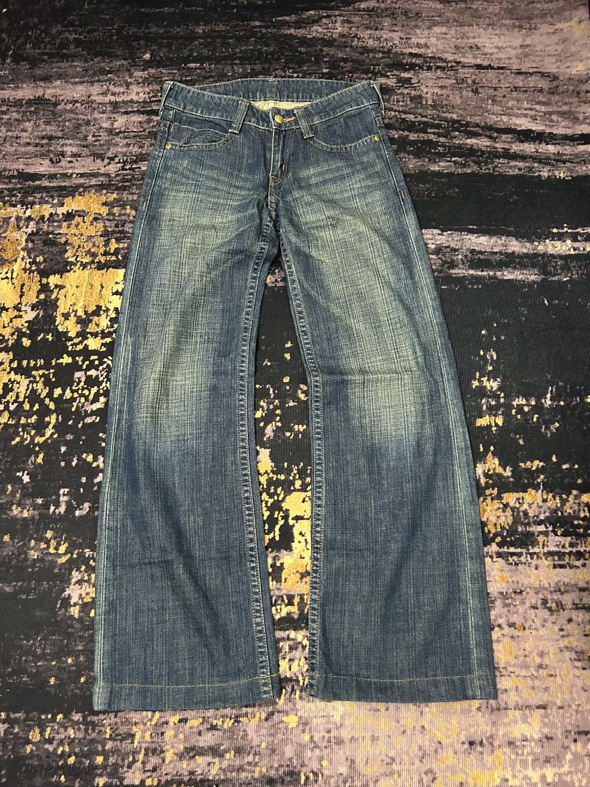 If Six Was Nine Japanese Brand Sweat Hip Washed Flare Jeans Size US 28 / EU 44 - 2 Thumbnail