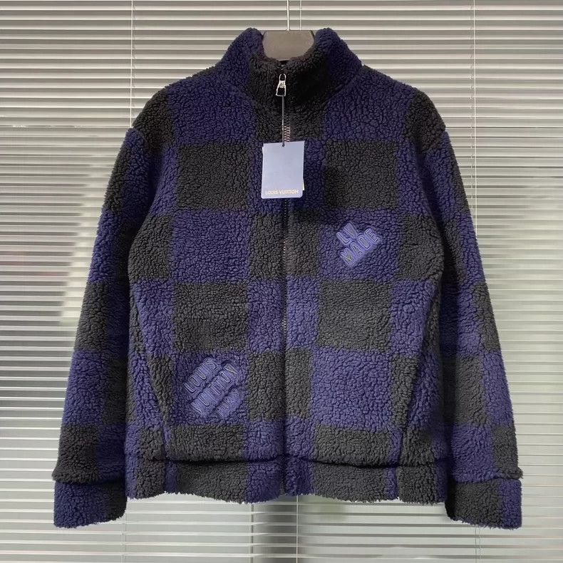 Louis Vuitton Louis Vuitton Lambswool blue and black checkerboard embroid Size US M / EU 48-50 / 2 - 1 Thumbnail