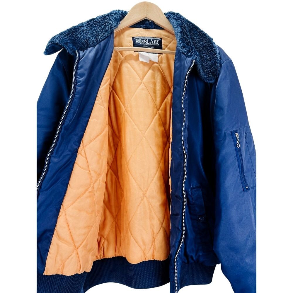 Vintage Vintage Blair Bomber Jacket Mens L Blue 70s Faux Shearling Size US L / EU 52-54 / 3 - 4 Thumbnail