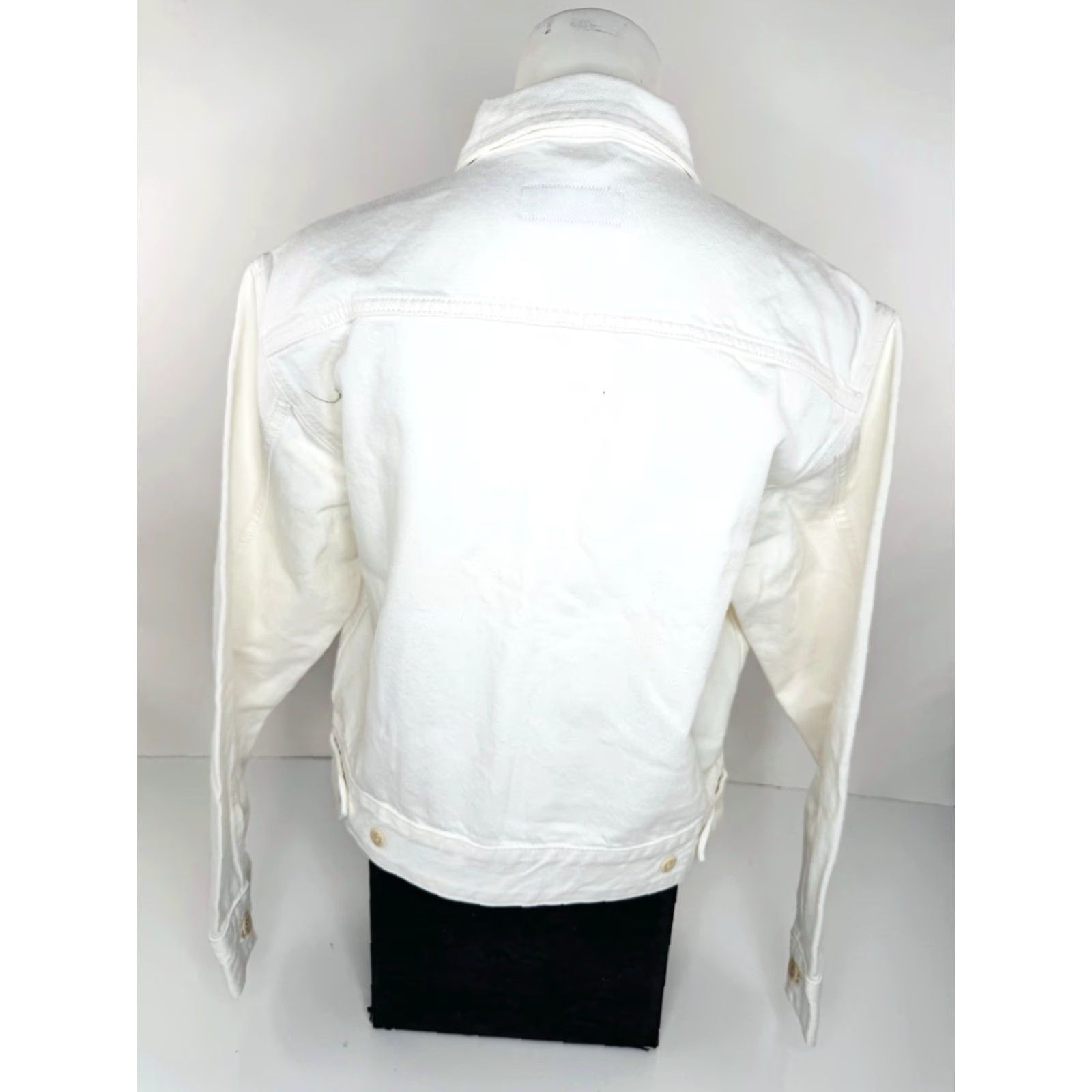 Buck Mason Buck Mason - Womens S Twill Mechanics Jacket - Crop, Natural Ridge / Ivory, 23" Measurements, New with Tag Size S / US 4 / IT 40 - 3 Thumbnail