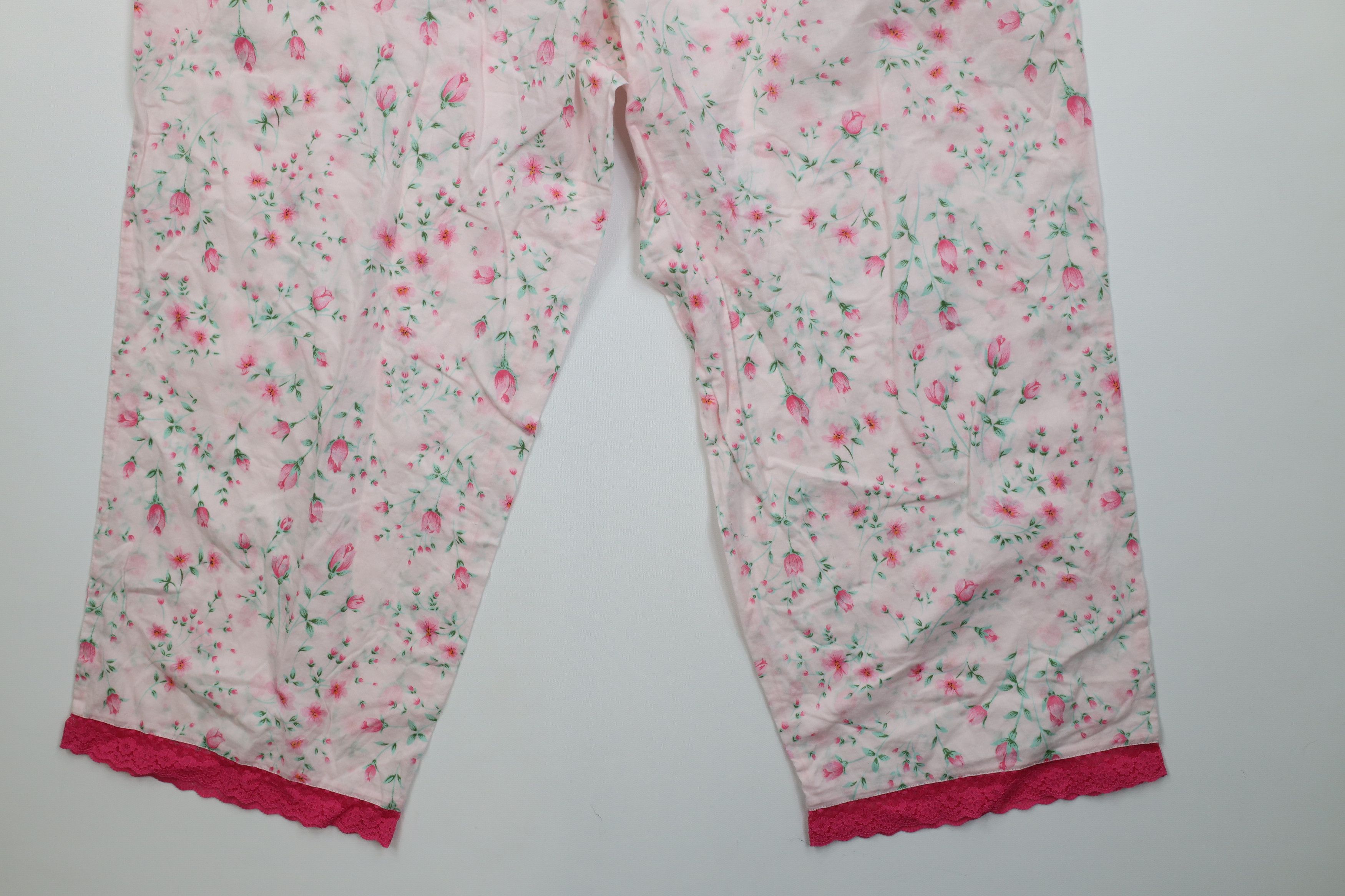 Victoria's Secret Vintage Y2K Victorias Secret Floral Sleep Capris Pants Size 32" / US 10 / IT 46 - 13 Thumbnail