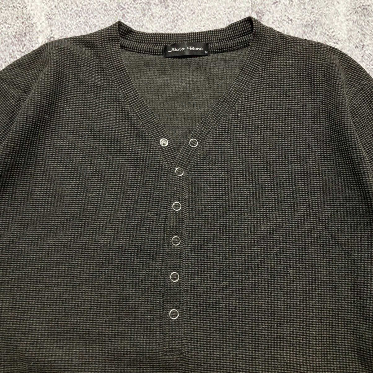 Japanese Brand 2000s Nota Bene Halfbutton Longslevee Thermal Waffle Lgb Size US M / EU 48-50 / 2 - 4 Thumbnail