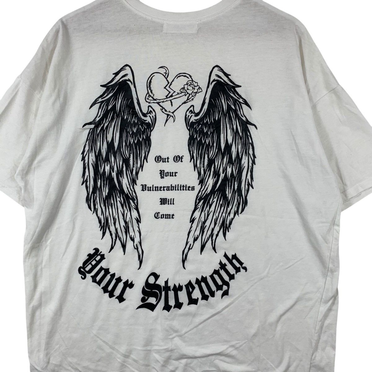 Vintage Vintage ANGELS WINGS Build A Door Strong Girl Tee Shirt Size M / US 6-8 / IT 42-44 - 6 Thumbnail