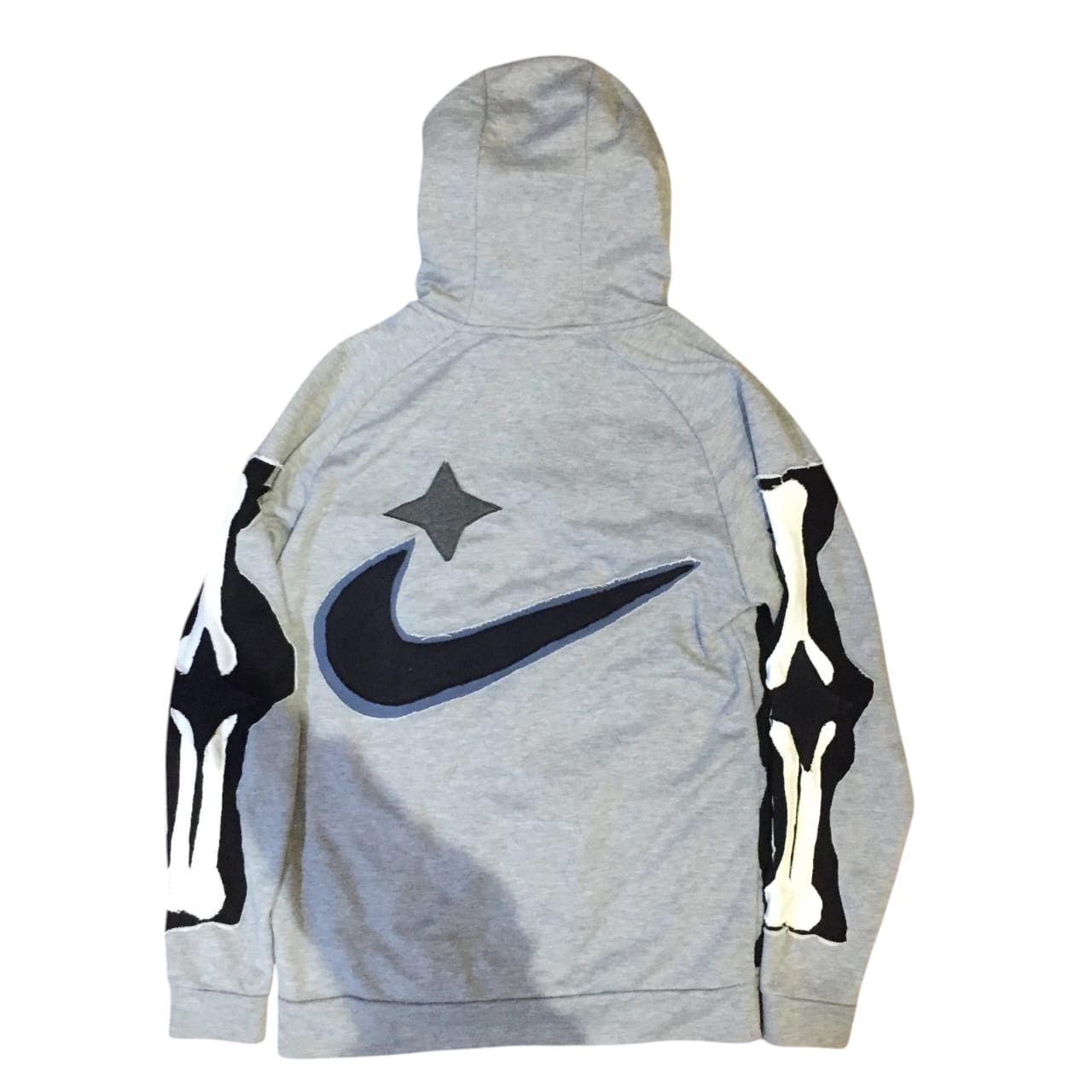 Nike Nike Hoodie Rework Grey Big Logo 1/1 Size US L / EU 52-54 / 3 - 2 Thumbnail