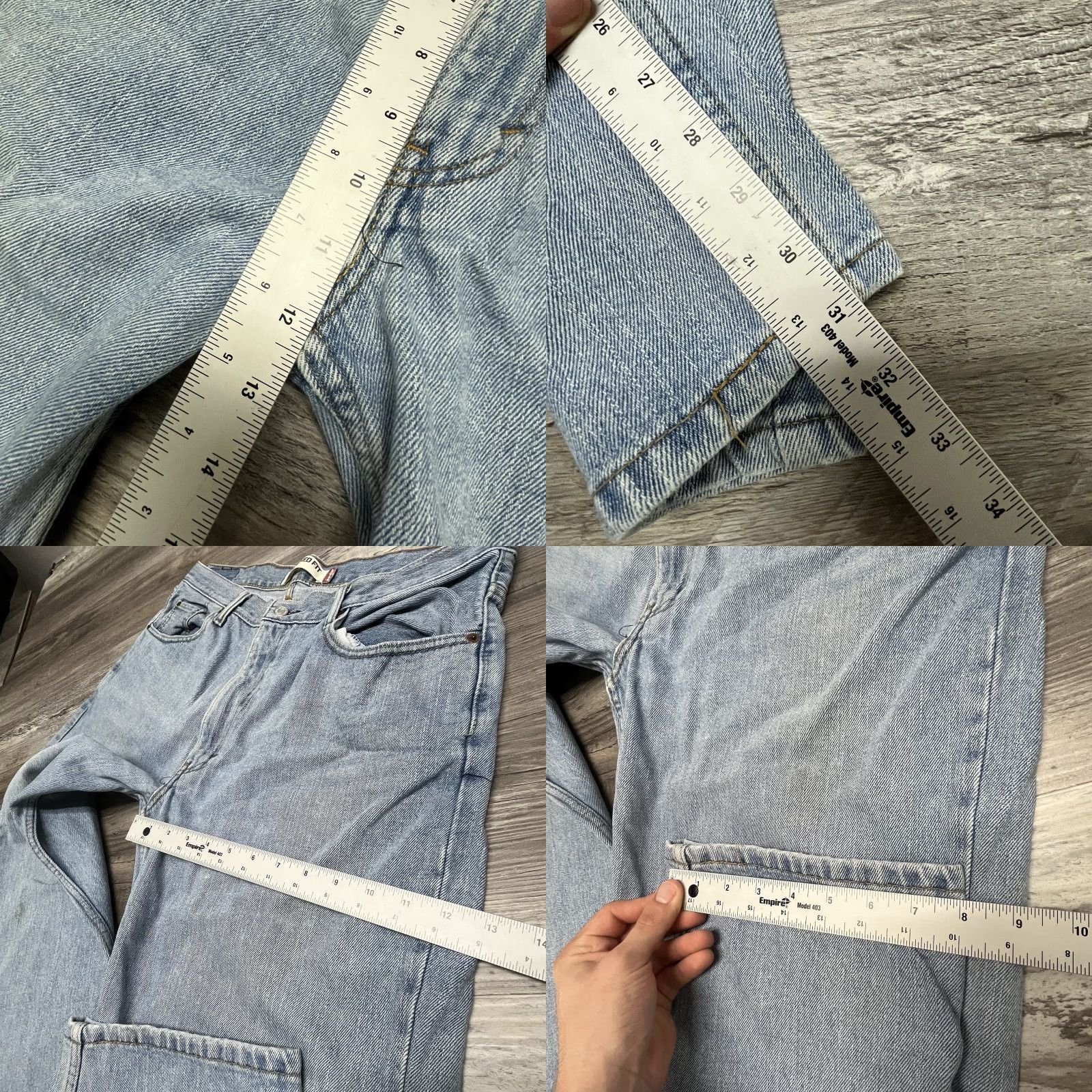 Levi's VINTAGE Levi's Jeans 550 LoosE Tapered Denim 38x32 38x31 Light Wash Men 80s 90s Rock Size US 38 / EU 54 - 9 Thumbnail