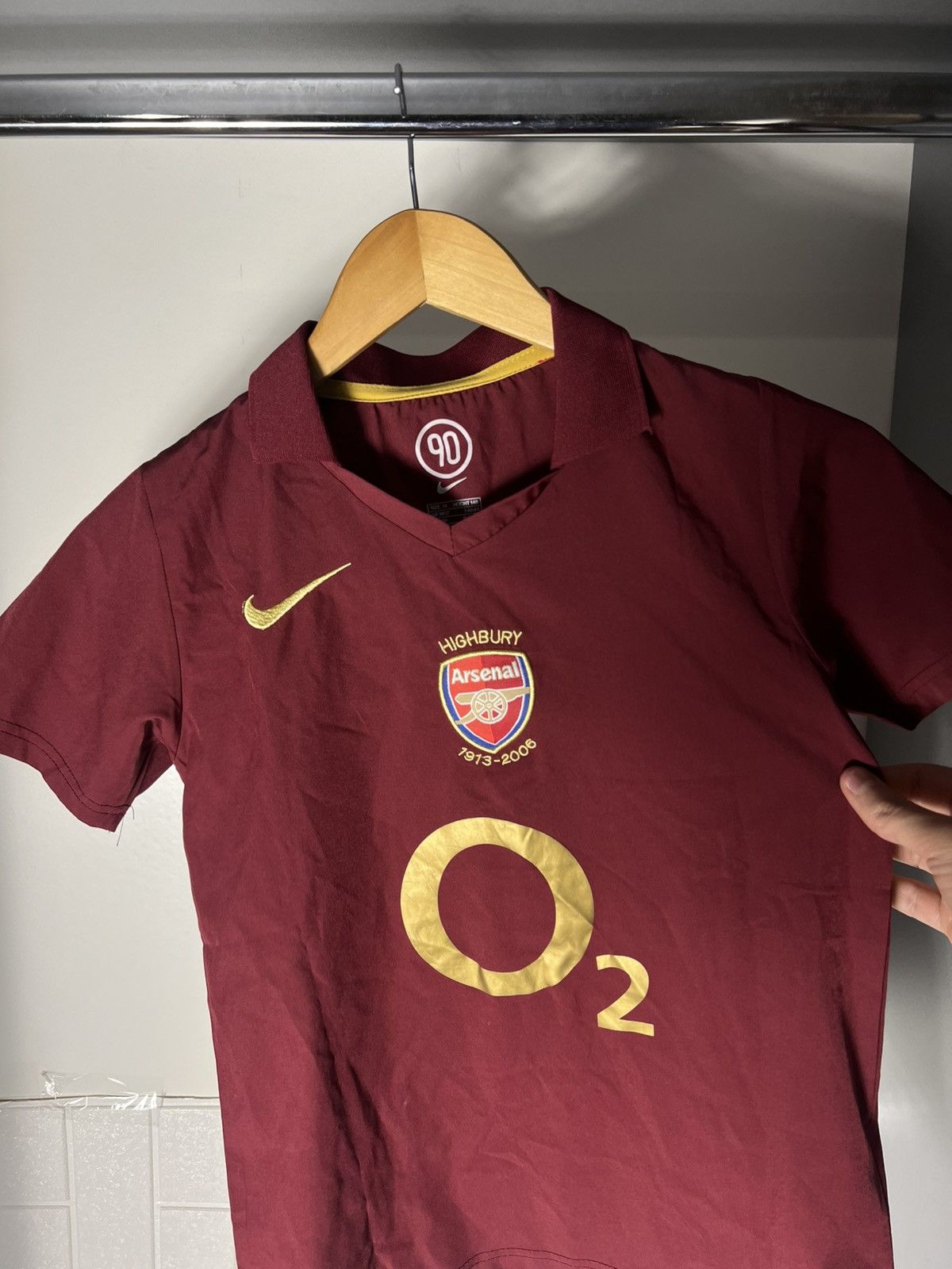 Nike VINTAGE NIKE FC ARSENAL LONDON ENGLAND SOCCER JERSEY Y2K 90s Size US XXS / EU 40 - 9 Thumbnail