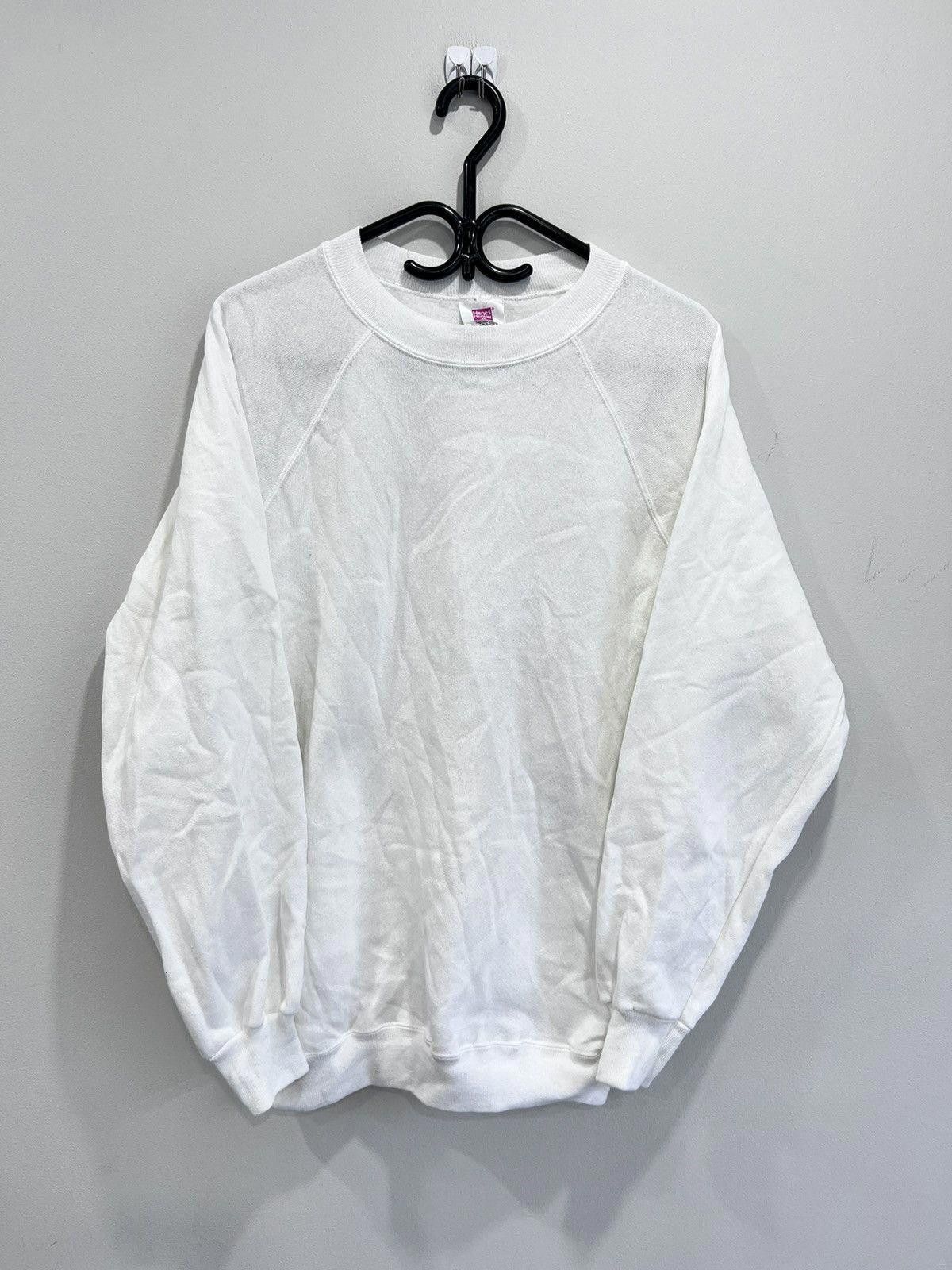 Vintage Womens 90s White Blank Sweater Sweatshirt