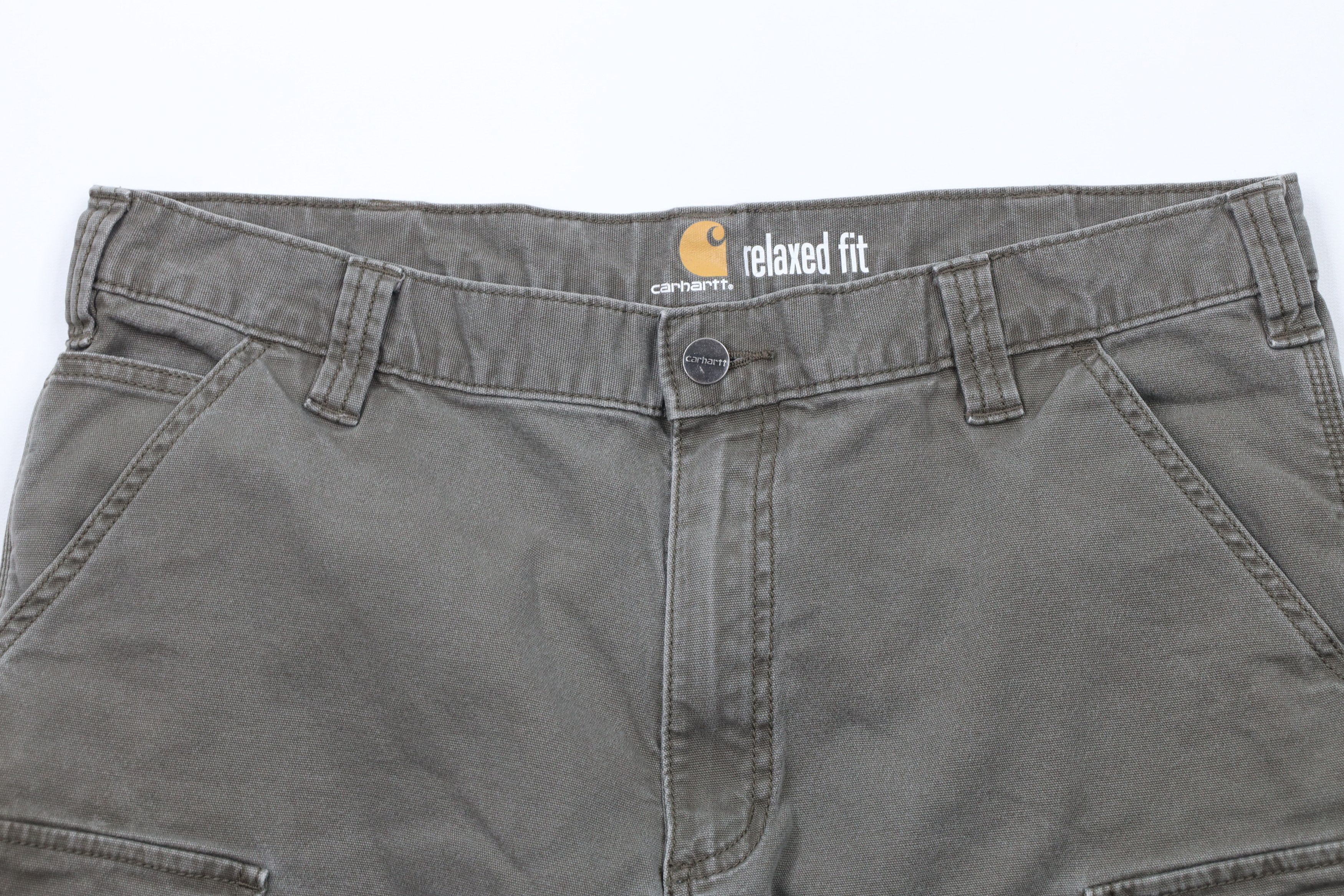 Carhartt × Vintage Vintage Carhartt Out Relaxed Fit Canvas Cargo Shorts Green Size US 36 / EU 52 - 2 Thumbnail