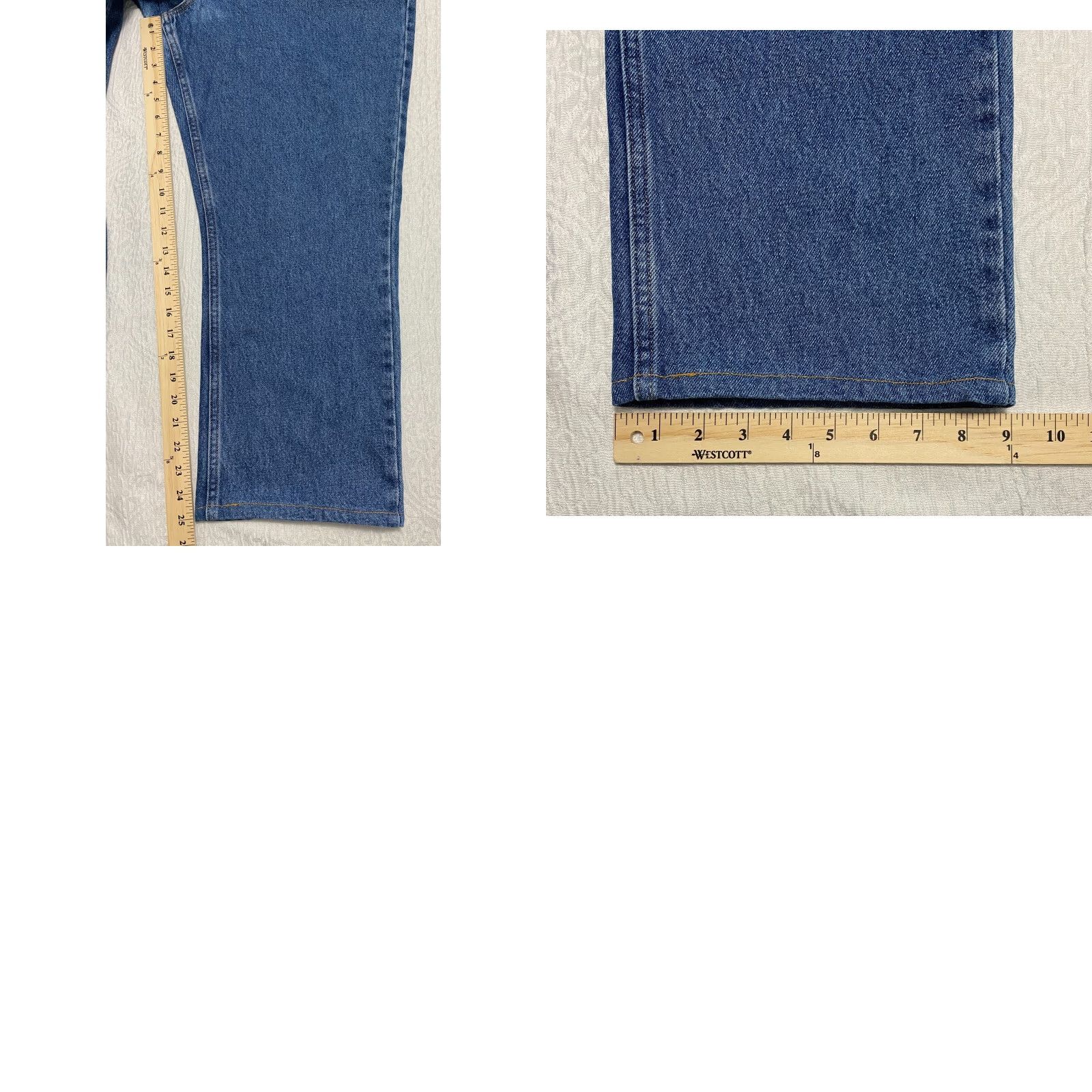 Vintage LL Bean Women's Jeans Size 16 Blue Denim Straight Hemmed 34x25 Size 24" / US 00 / IT 34 - 8 Thumbnail