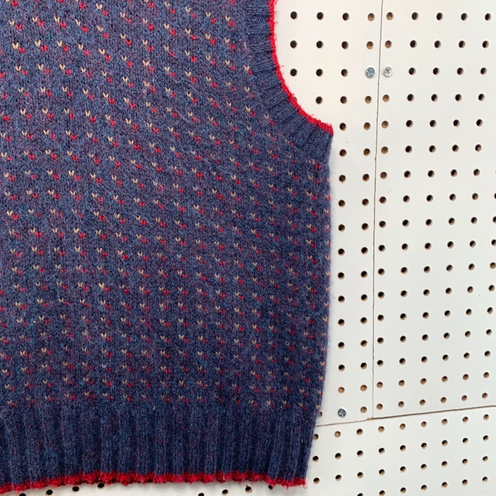 Vintage VINTAGE Boat House Row Mens Large Blue Wool Vest Sweater Knit - Birdeye Knit Vest USA Theme, US Size US L / EU 52-54 / 3 - 6 Thumbnail