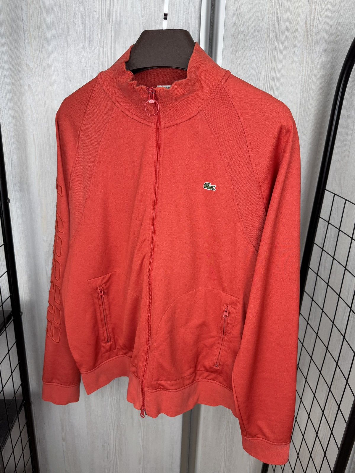 Lacoste Lacoste Live Red Full Zip Track Top Jacket Sweater Unisex Size US XXL / EU 58 / 5 - 7 Thumbnail