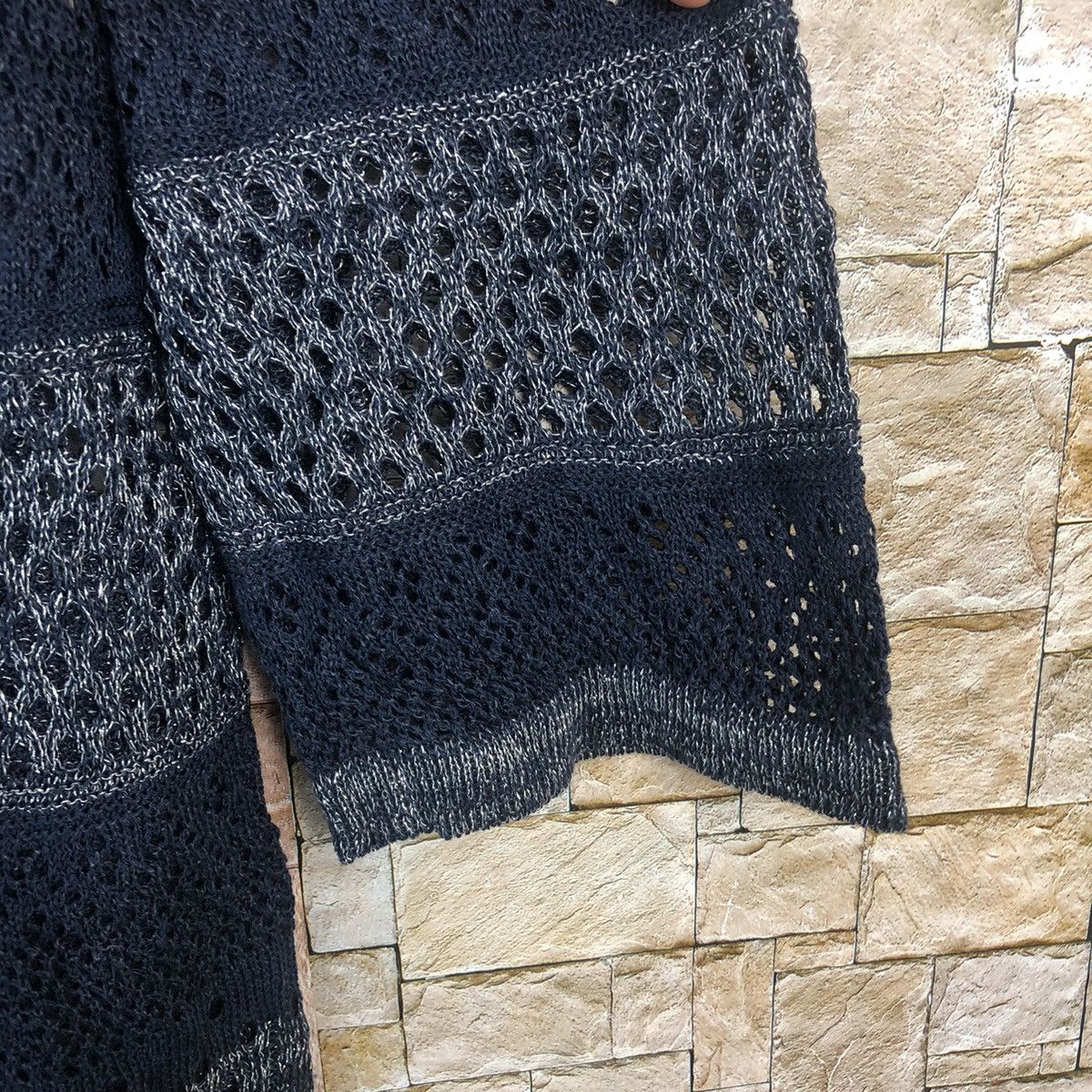 Homespun Knitwear × Japanese Brand × Vintage Japanese Brand Dark Blue crochet vintage Knitwear #A200 Size M / US 6-8 / IT 42-44 - 8 Thumbnail