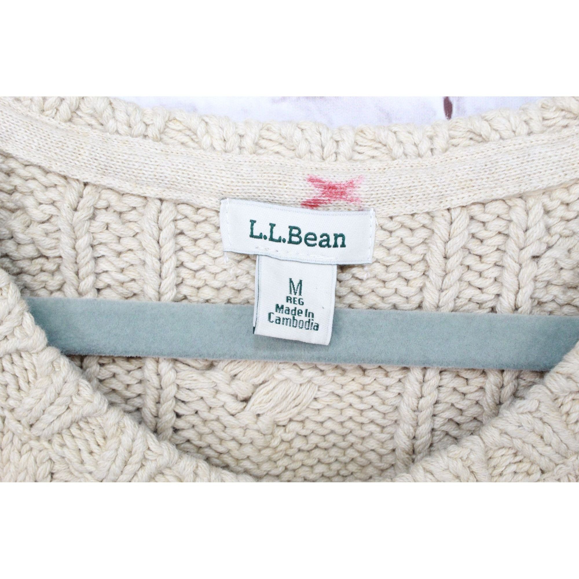 L.L. Bean LL Bean Women's Cable Sweater Crewneck Size M / US 6-8 / IT 42-44 - 7 Thumbnail
