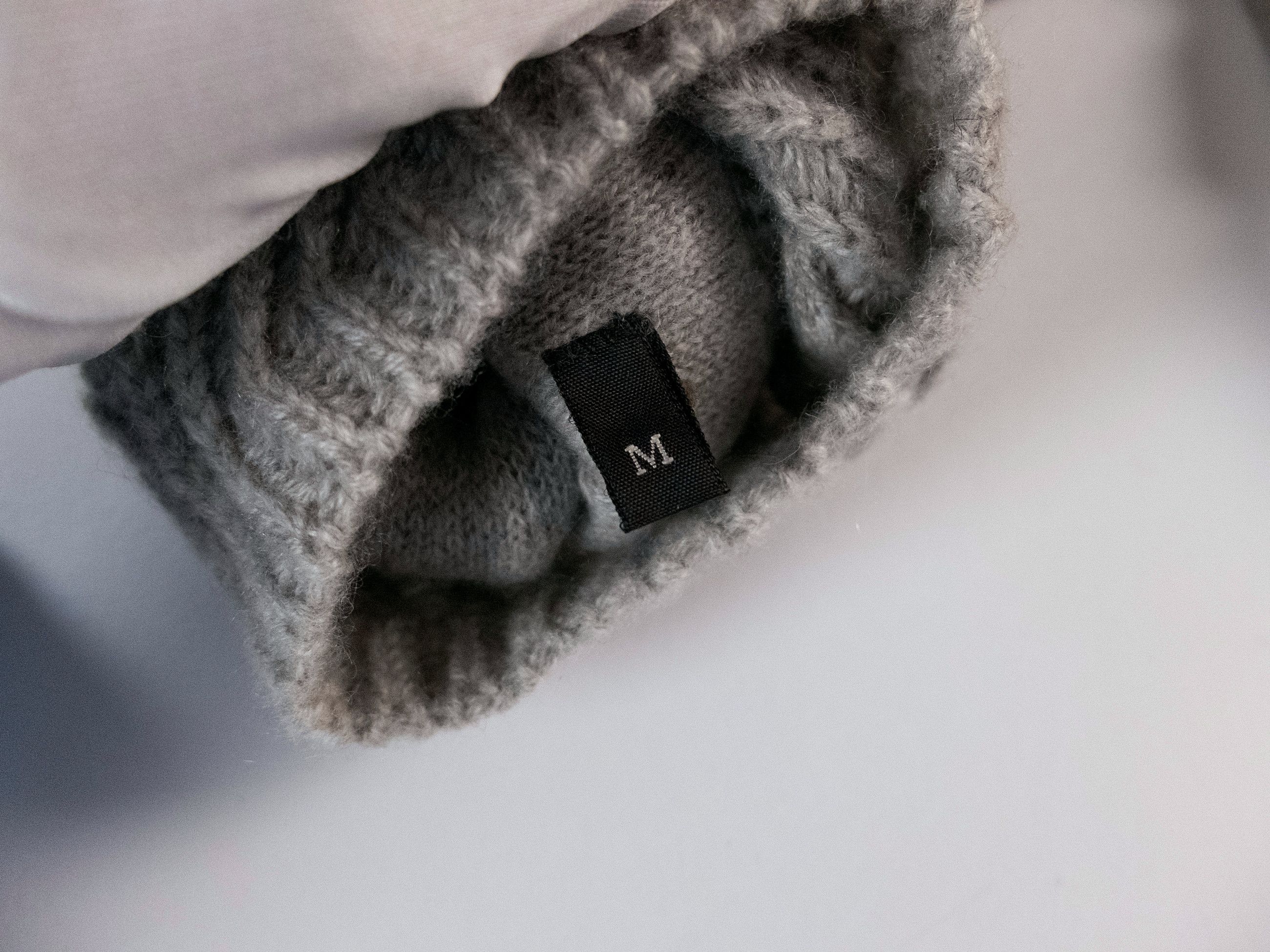 Loro Piana LORO PIANA gray deer leather & baby cashmere gloves Medium Size ONE SIZE - 7 Thumbnail