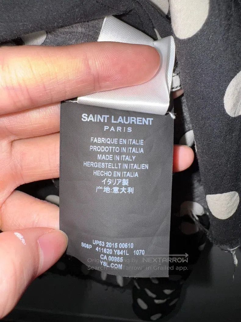 Saint Laurent Paris Saint Laurent Polka Dot Fringe Shirt. Size US XL / EU 56 / 4 - 8 Thumbnail