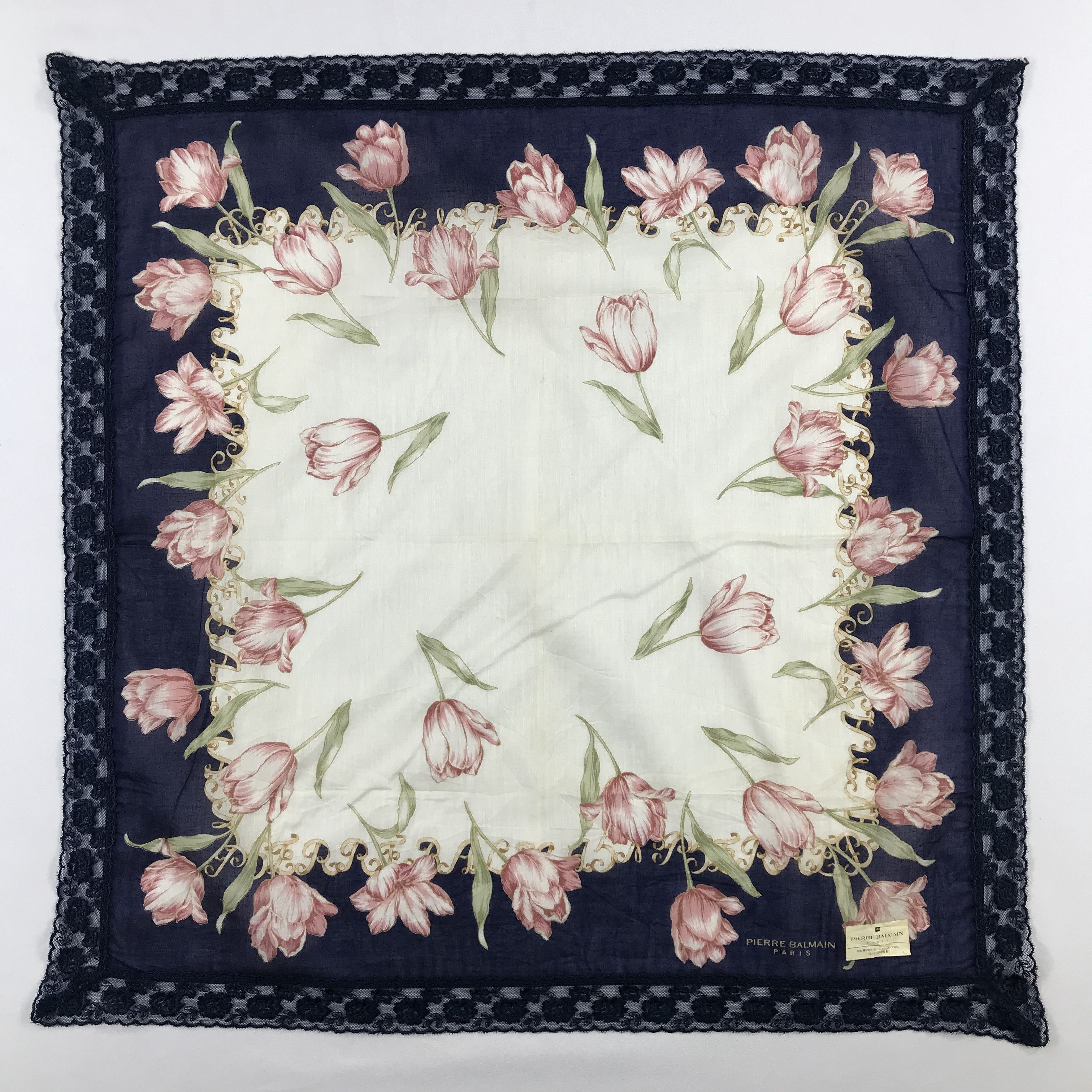 Pierre Balmain × Vintage Pierre Balmain Bandana / Handkerchief / Neckerchief - S2317 Size ONE SIZE - 1 Thumbnail