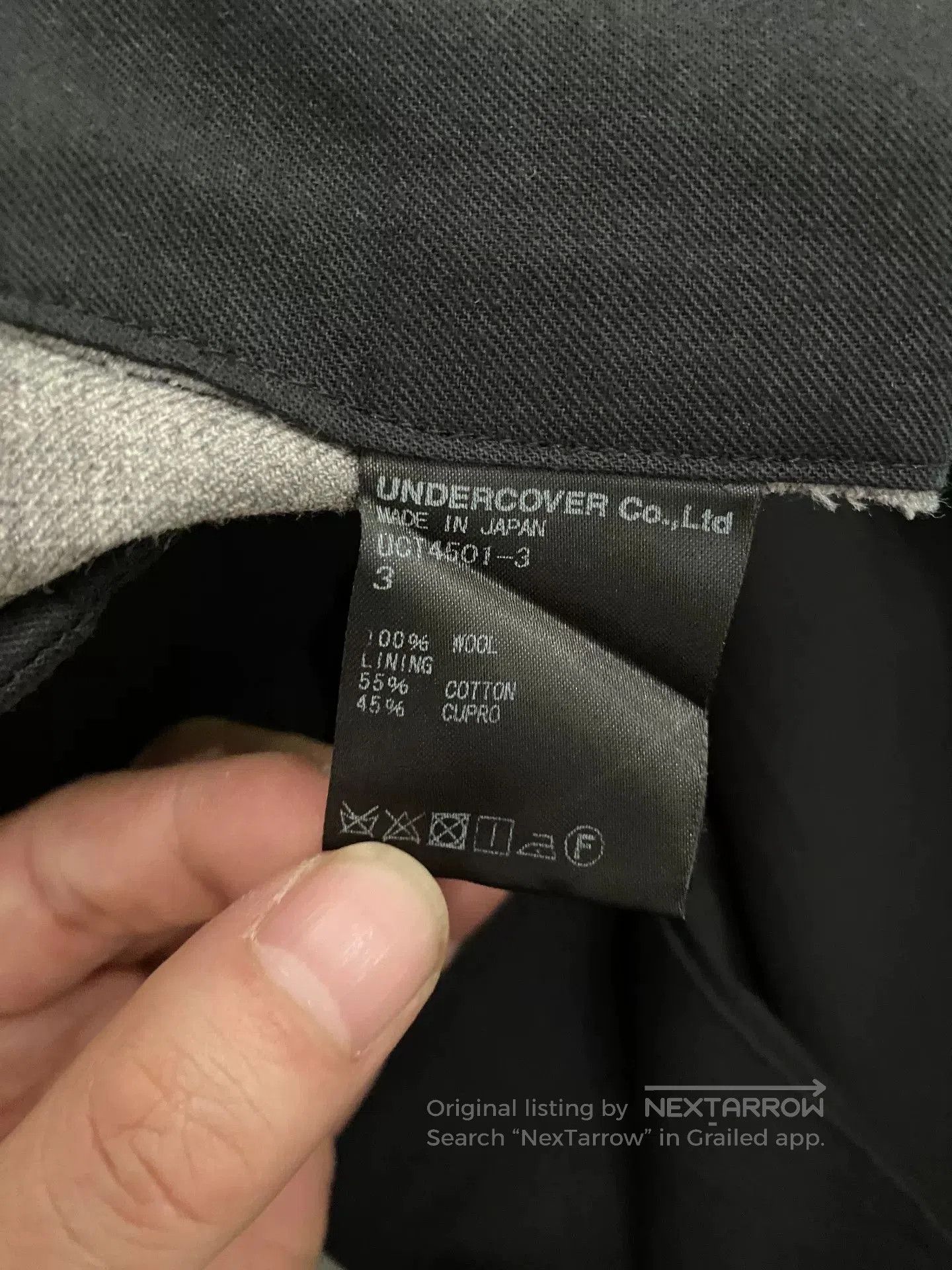 Undercover UNDERCOVER Light Gray Wool Tapered Pants. Size US 32 / EU 48 - 5 Thumbnail