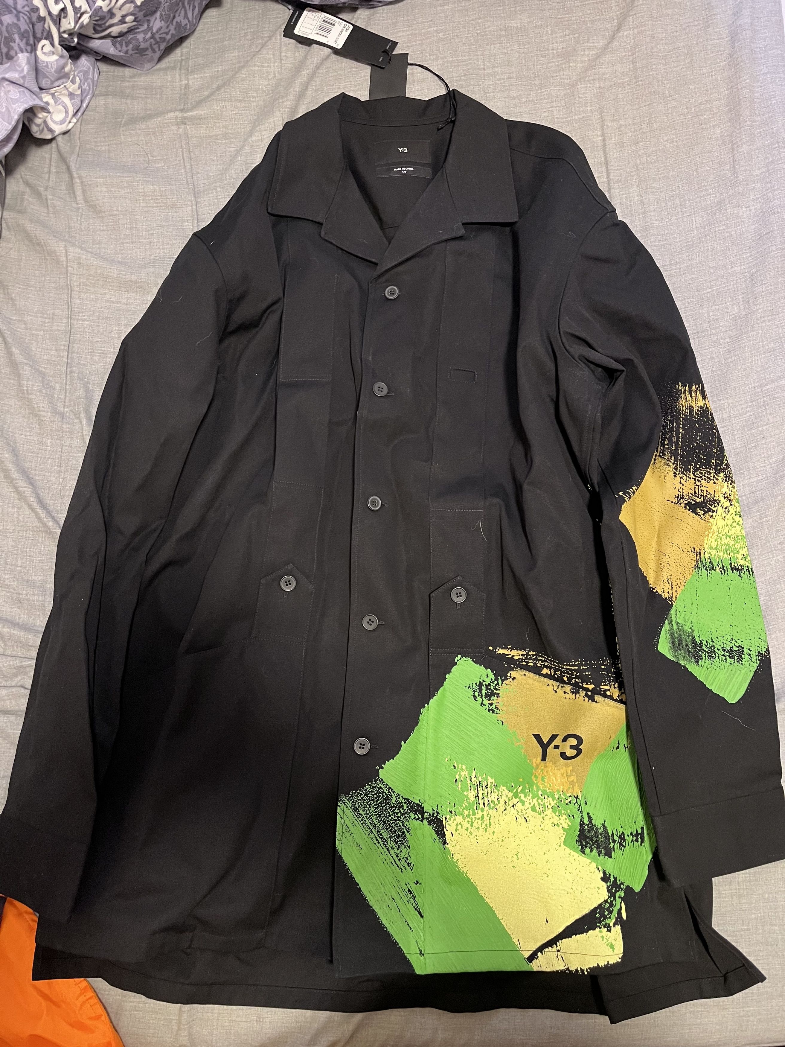 Y-3 Y-3 GRAPHIC LONG SLEEVE WORKWEAR SHIRT | Grailed