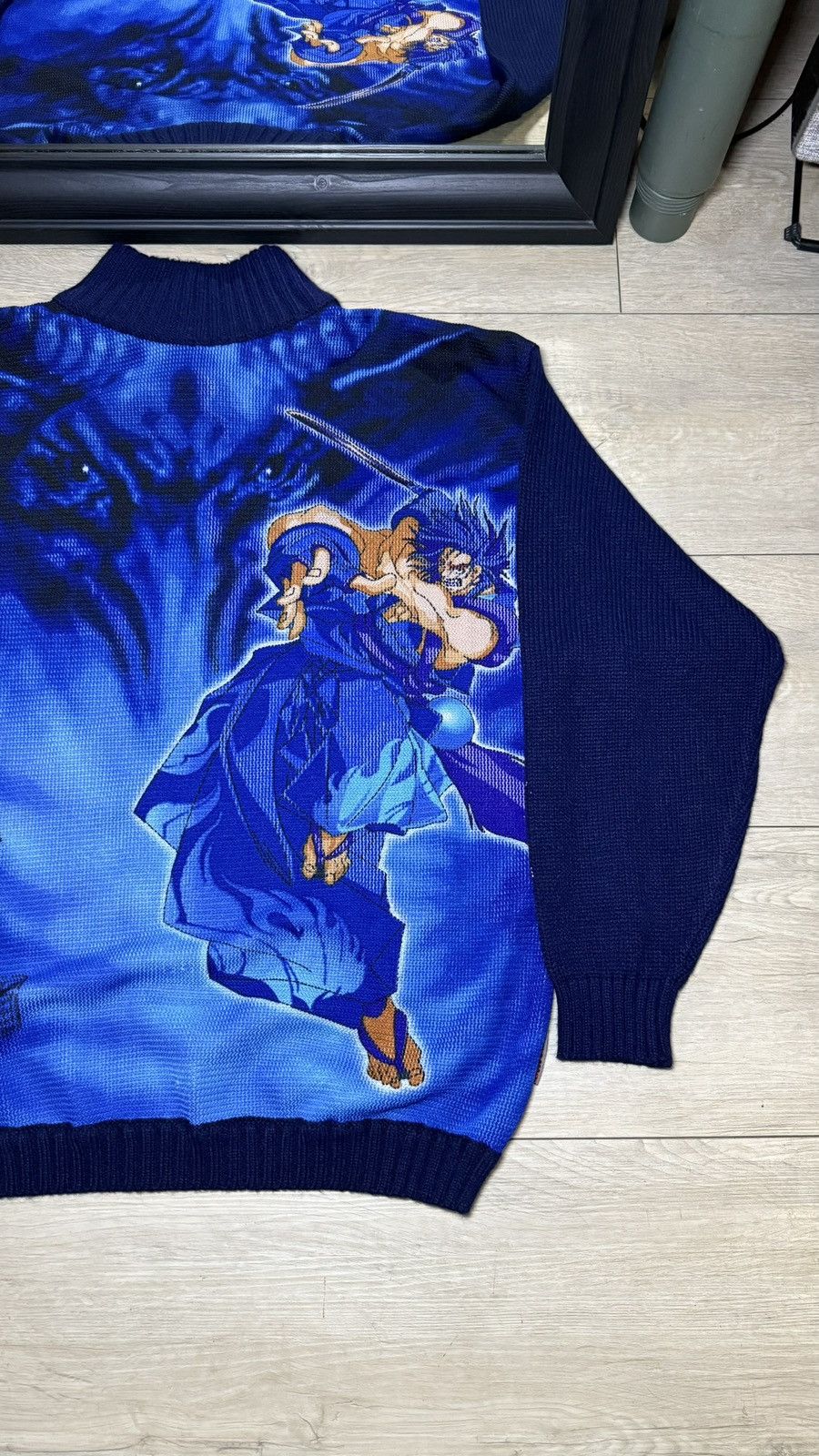 JNCO Rare Y2K DTEK Samurai All Over Print Cardigan Sweatshirt Size US XL / EU 56 / 4 - 3 Thumbnail
