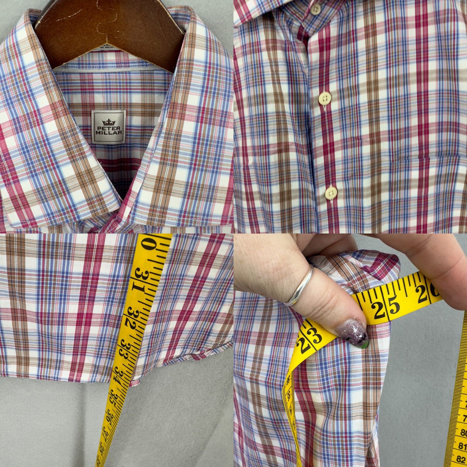 Peter Millar VINTAGE Peter Millar Shirt Men Large Plaid Collared Button Up Casual Business Preppy Dad Size US L / EU 52-54 / 3 - 8 Thumbnail