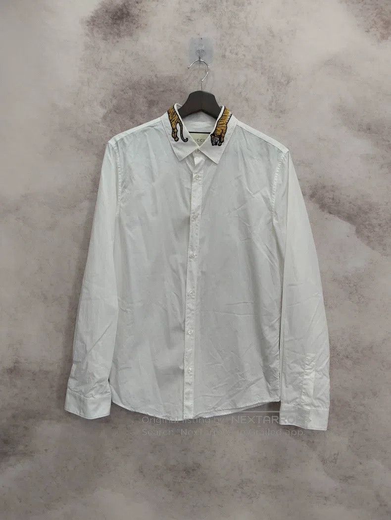 Gucci Gucci Size 39 Embroidered shirt with tiger collar Size XS / US 0-2 / IT 36-38 - 1 Thumbnail