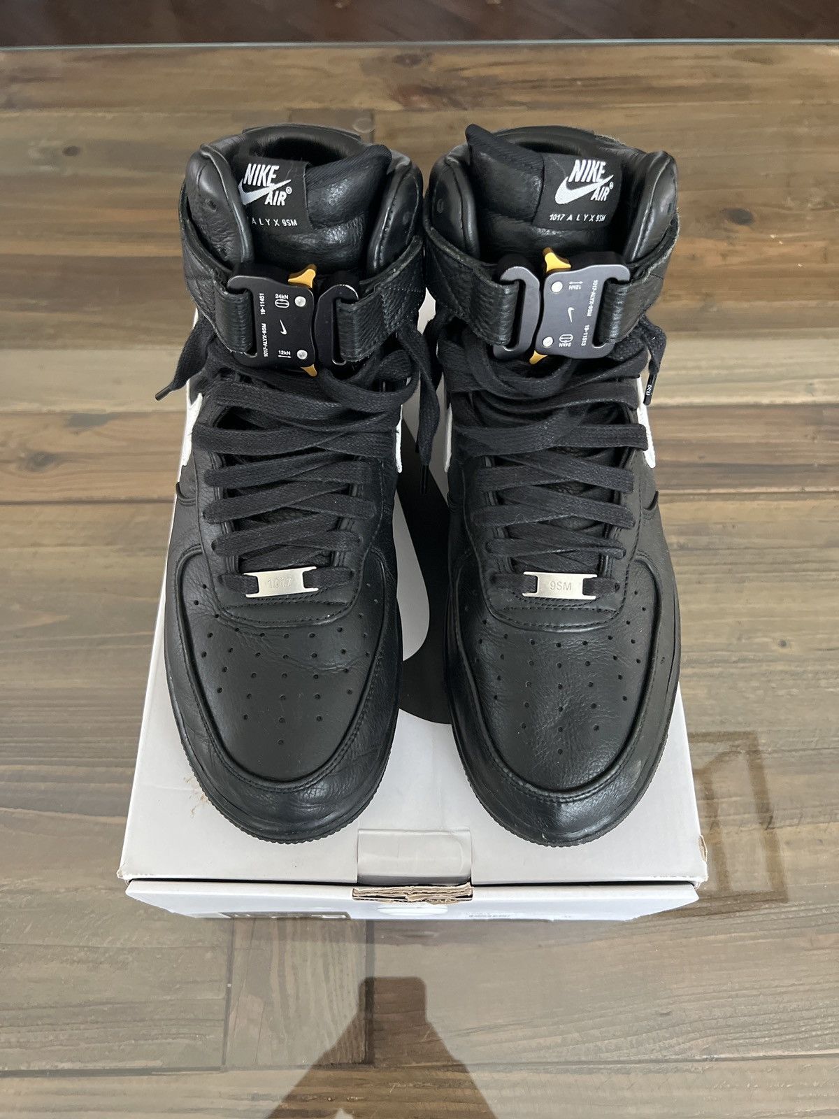 image of 1017 Alyx 9Sm x Nike Alyx Nike Air Force 1 High Top Shoes in Black, Men's (Size 11)