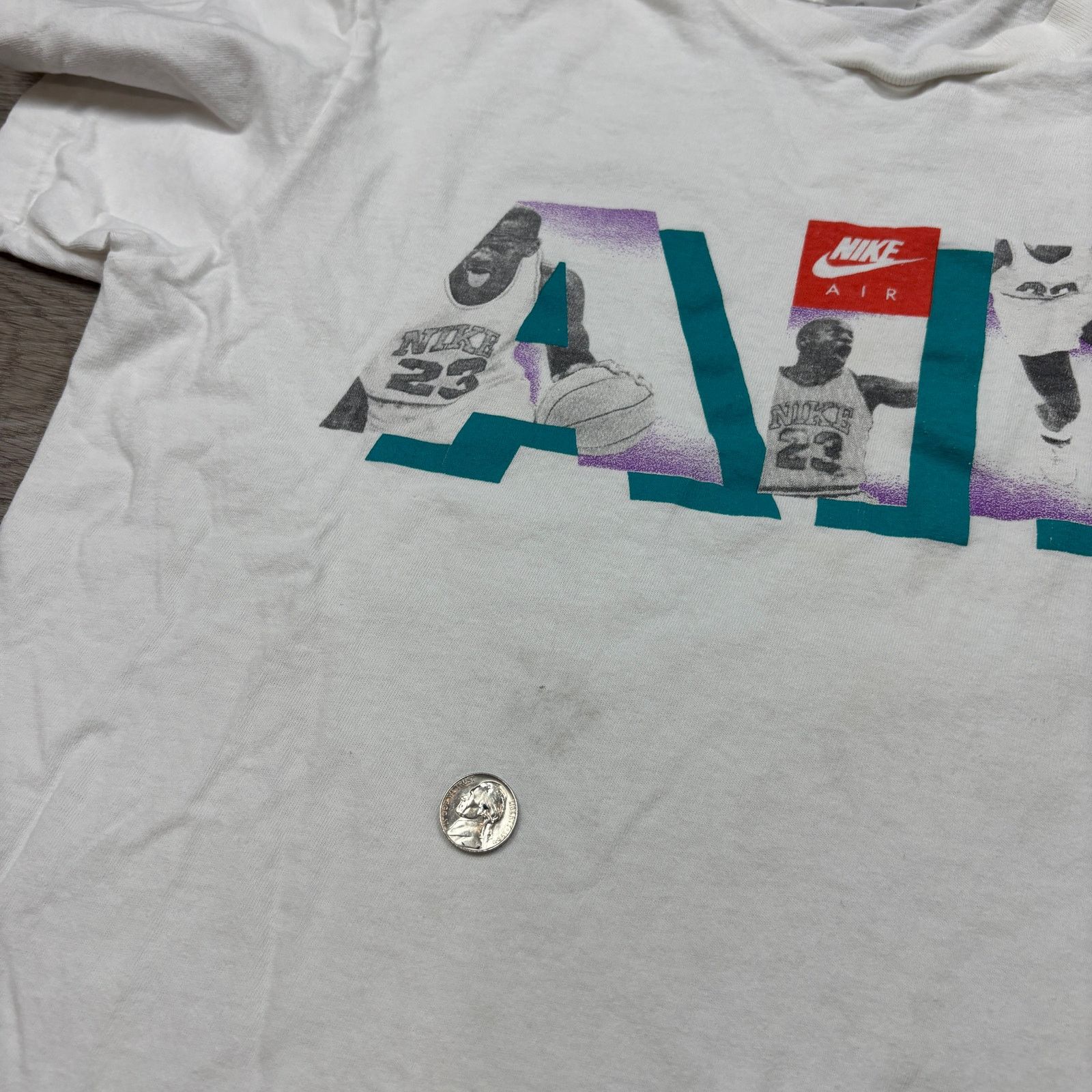 Nike Vintage 90s Nike Air Jordan T Shirt Men's Medium Boxy Size US M / EU 48-50 / 2 - 9 Thumbnail