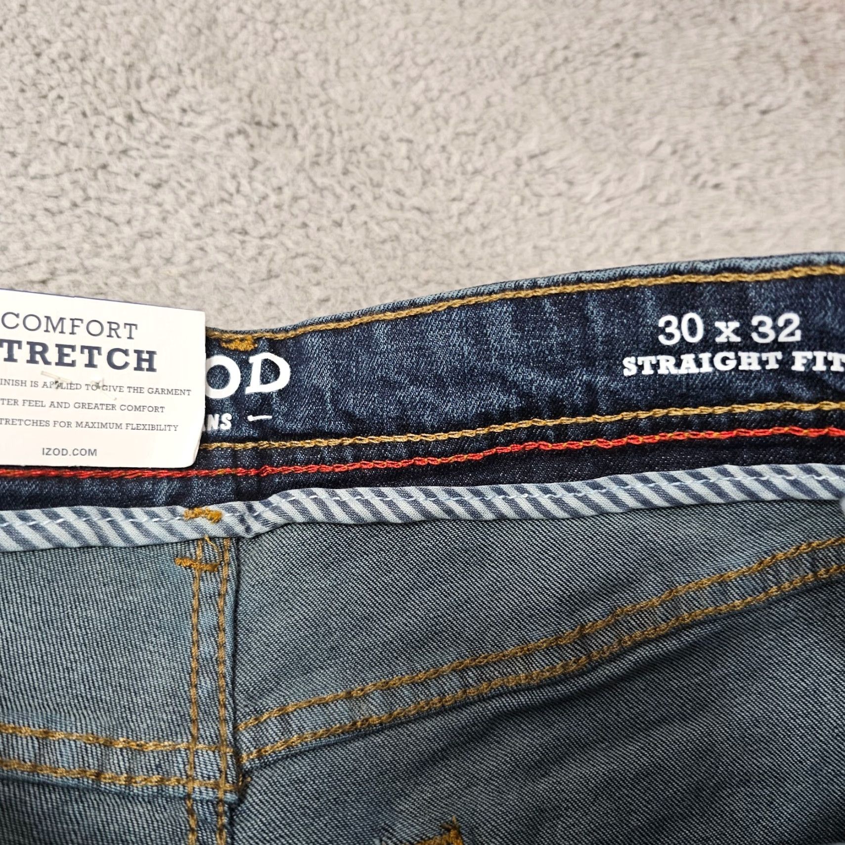 Izod IZOD Men’s Jeans 30x32 Blue Straight Fit Comfort Stretch Denim Cotton Pant Jeans Size US 30 / EU 46 - 4 Thumbnail