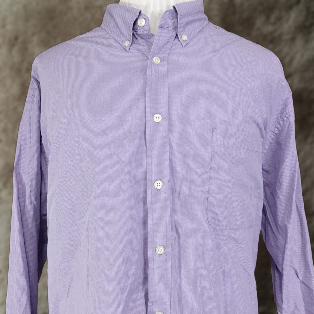 Roundtree & Yorke VINTAGE None Casuals Shirt Long Sleeve Adults 3XL Purple Check Cotton Business Formal Party Winter Men's Size US XXL / EU 58 / 5 - 1 Thumbnail