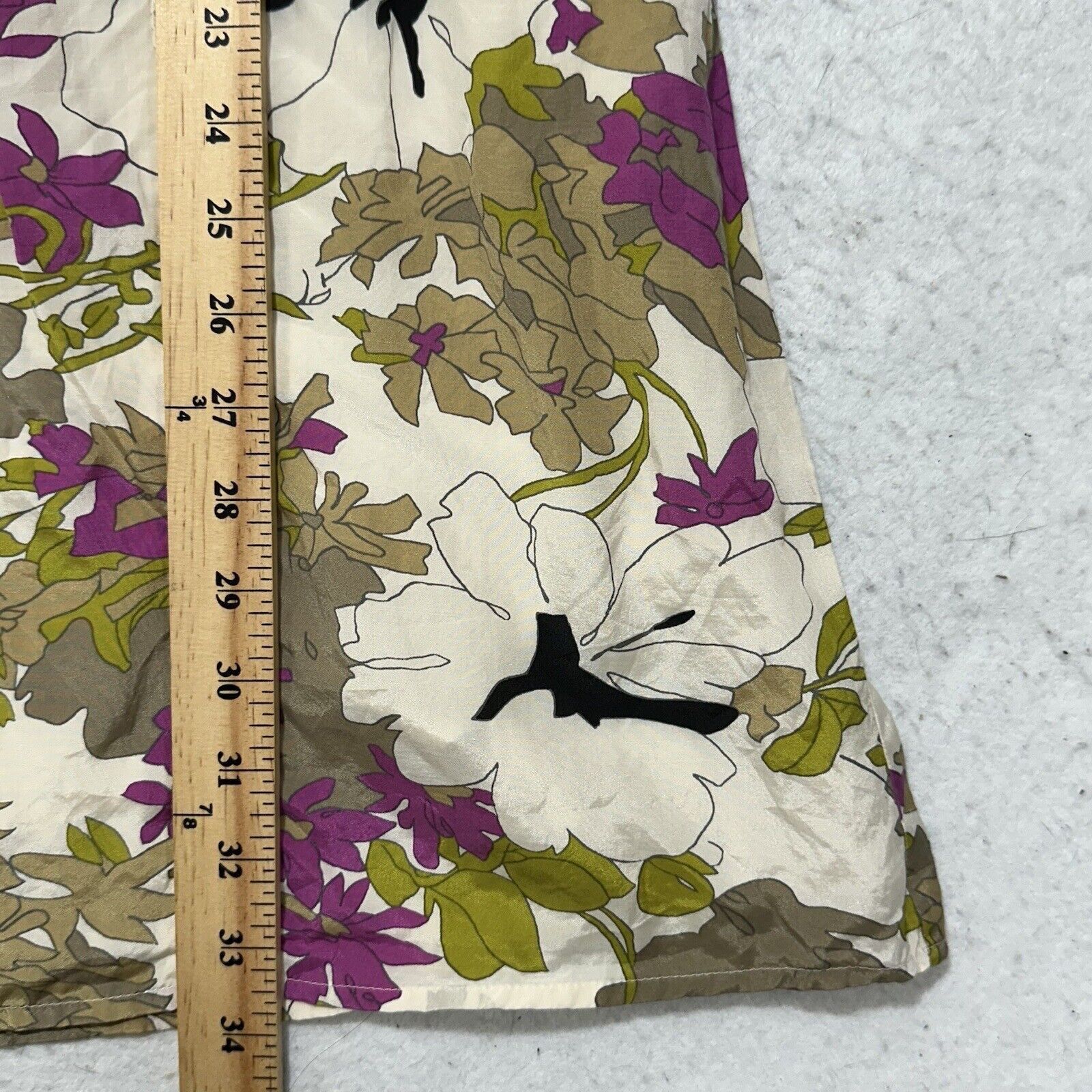 Loft Ann Taylor LOFT 4P Silk Floral A-Line Empire Waist Dress Size S / US 4 / IT 40 - 8 Thumbnail