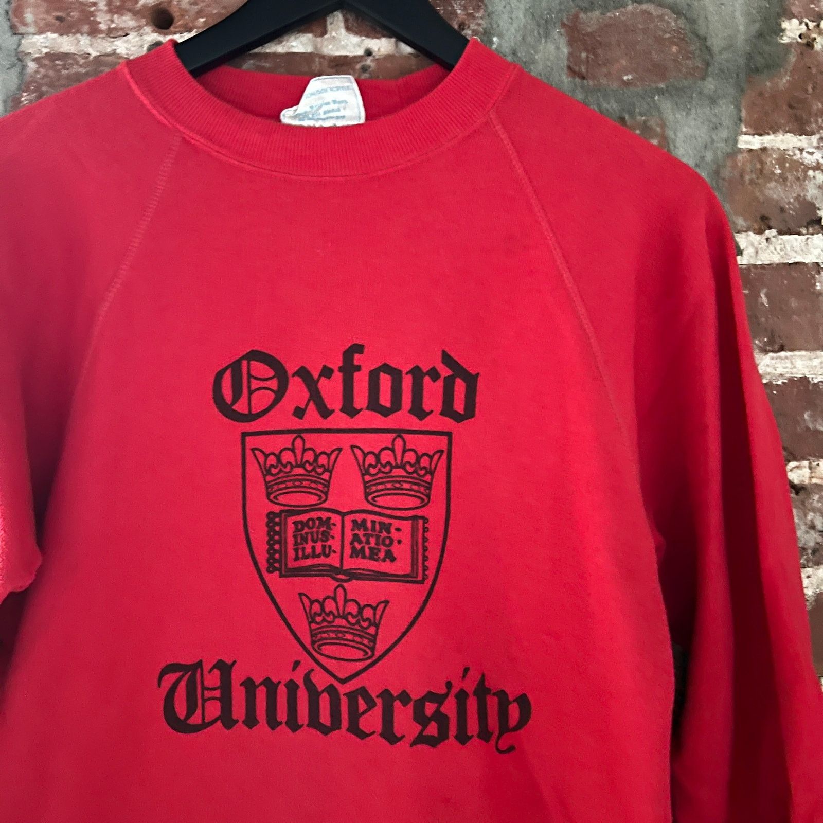 Vintage VTG Oxford University Red Crewneck Sweatshirt M 18.5x26 Size US M / EU 48-50 / 2 - 1 Thumbnail
